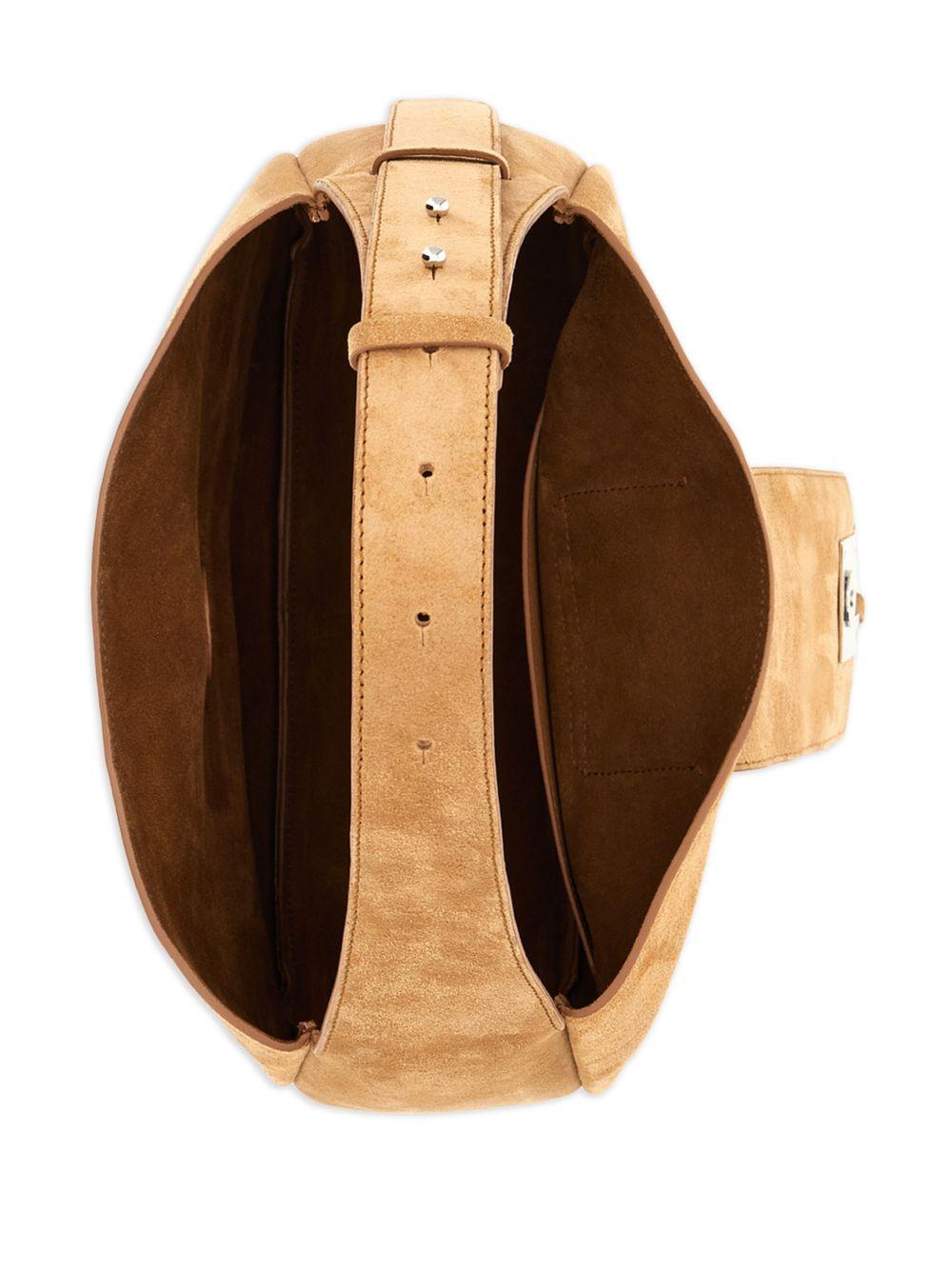 HOGAN Borsa a spalla in suede cammello 