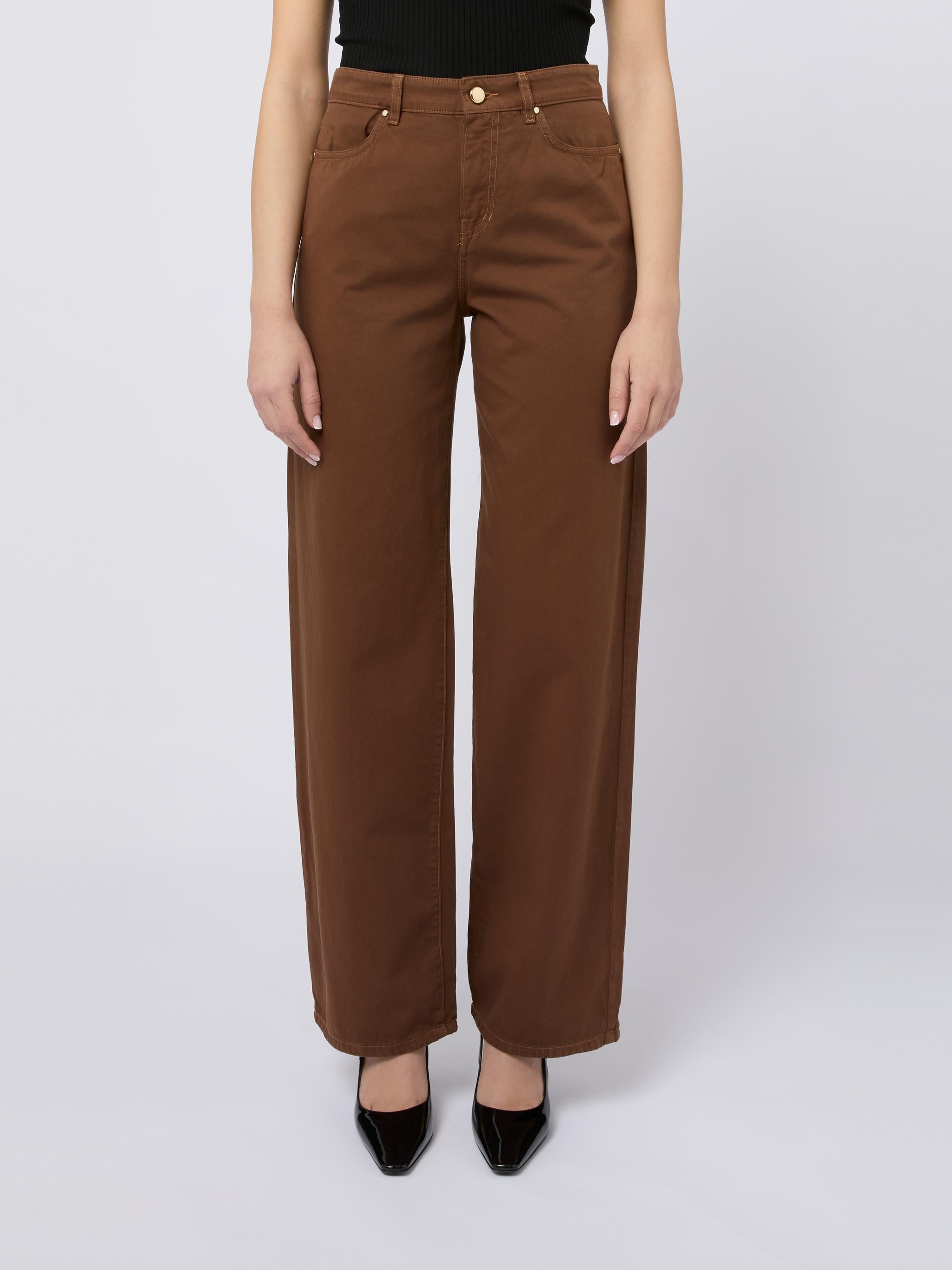 MAX MARA STUDIO Pantaloni jeans Fatuo marroni 