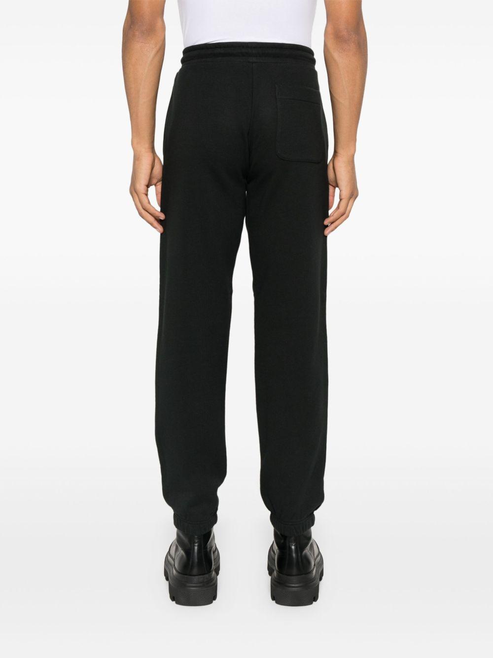 MONCLER Pantaloni sportivi tuta in cotone nero con logo 