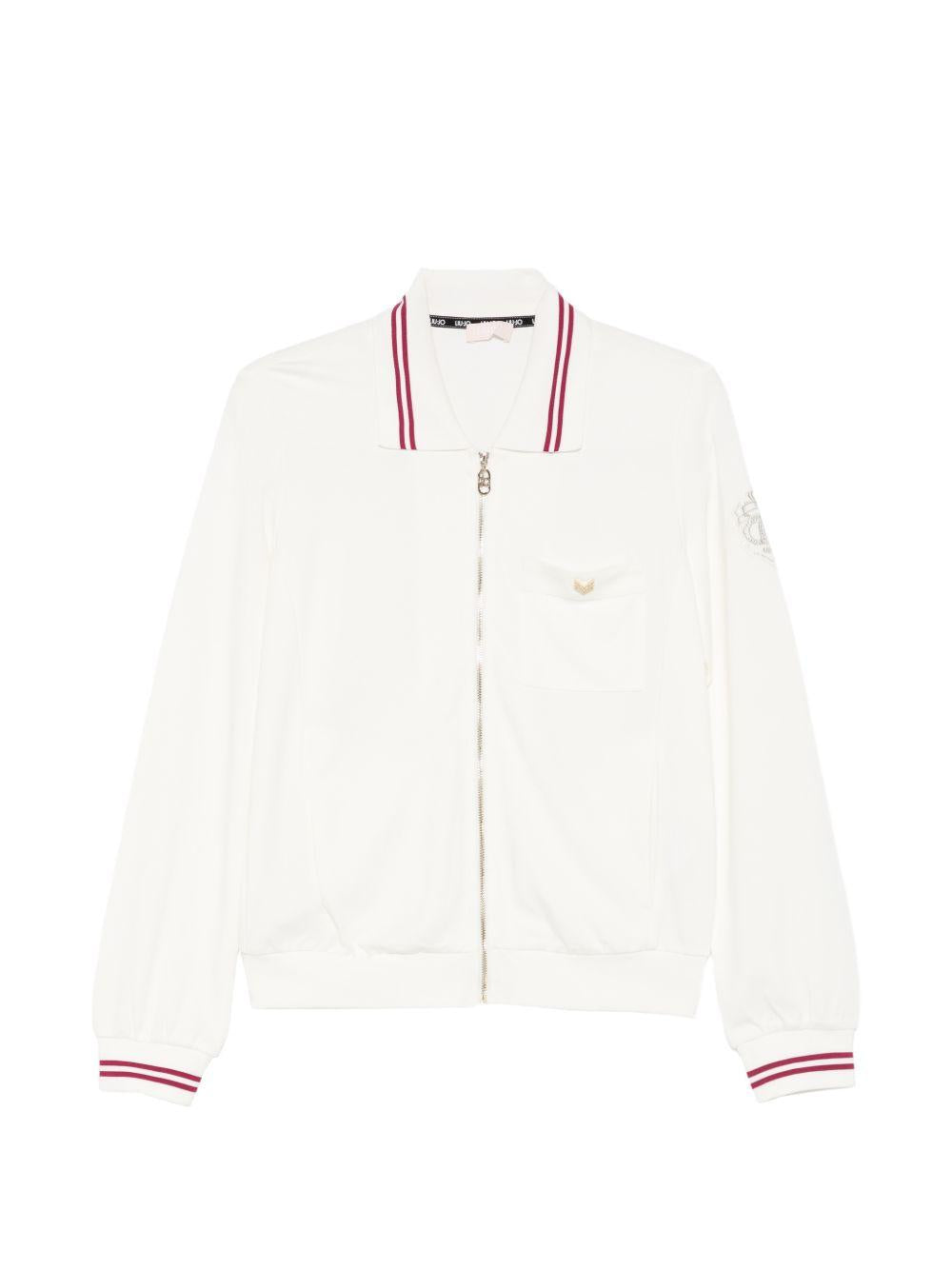 LIUJO Felpa con zip bianca 