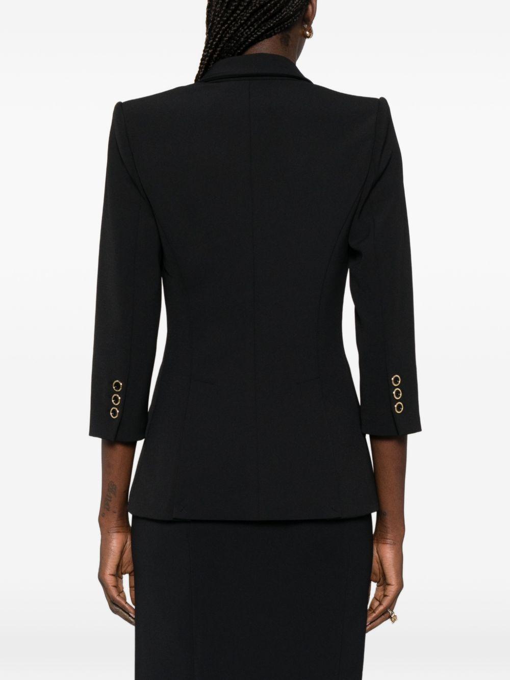 ELISABETTA FRANCHI Giacca blazer nera con maniche a 3/4 