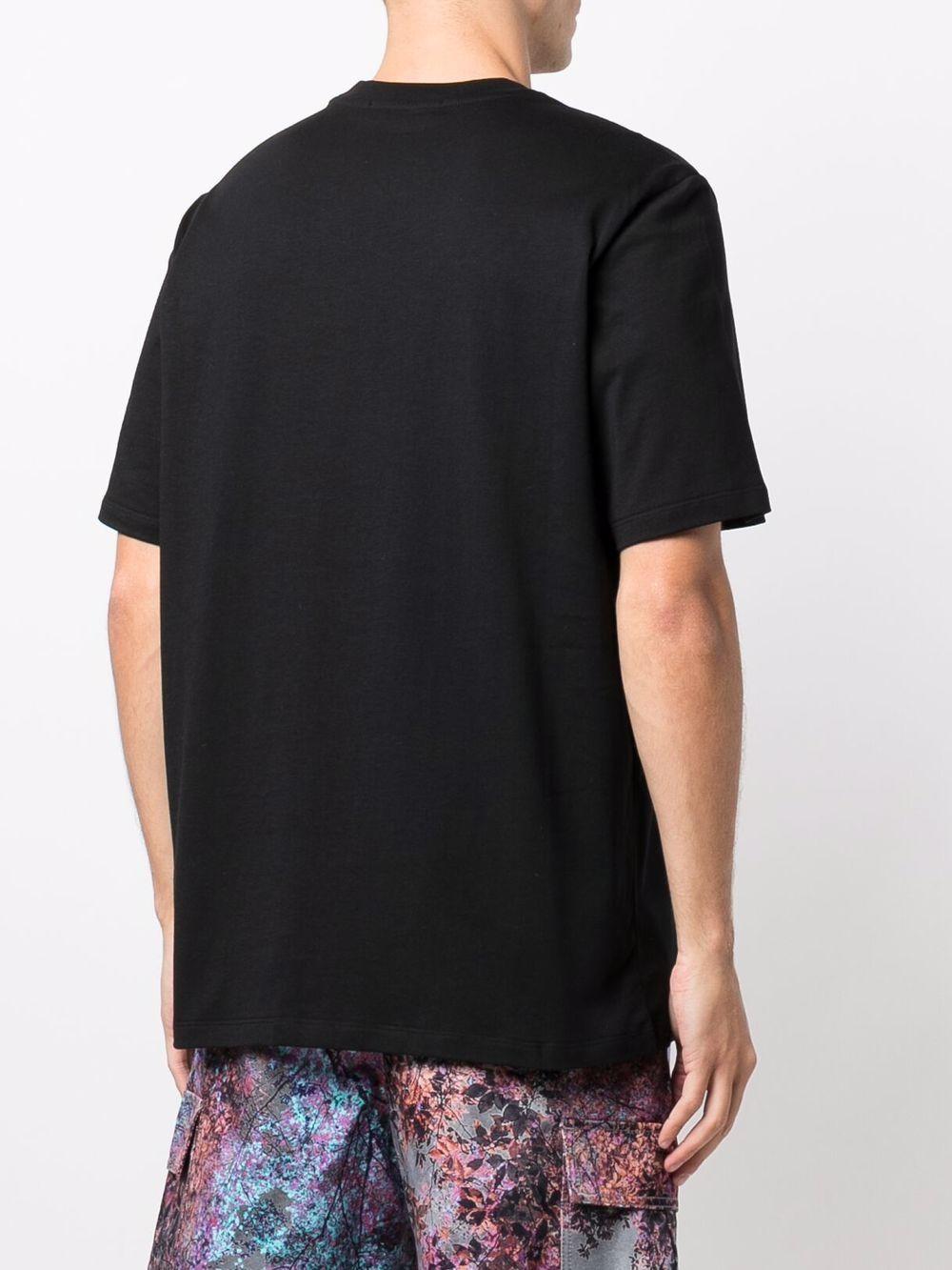 MSGM T-shirt in cotone con logo stampato frontale 