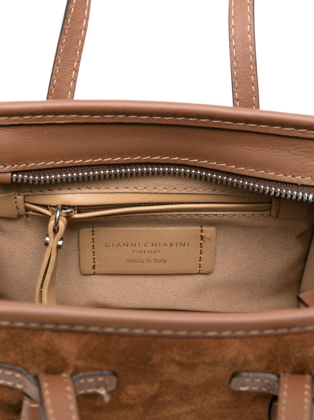 GIANNI CHIARINI Borsa shopping Marcella in camoscio marrone 