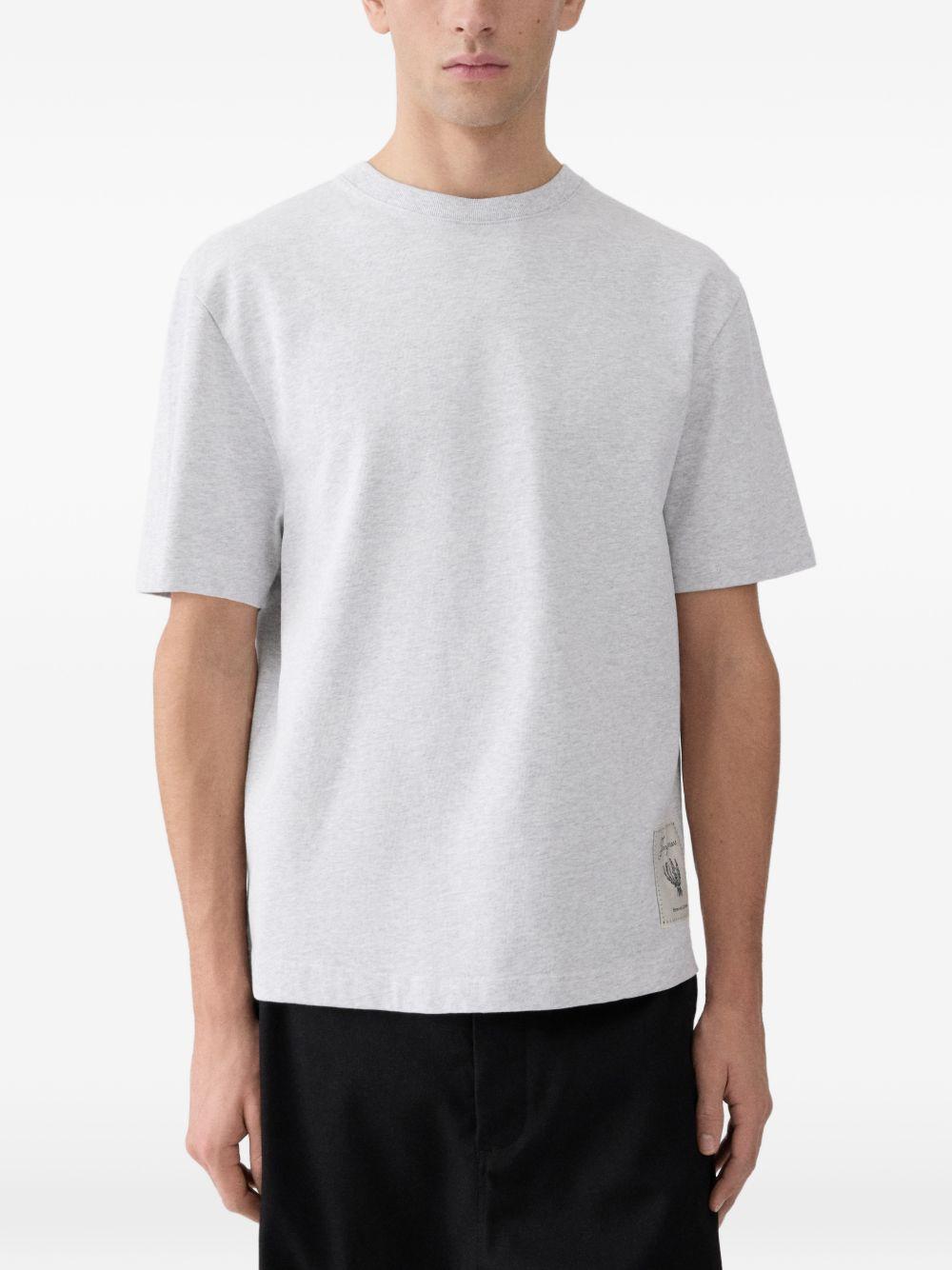 JACQUEMUS T-shirt Torneo blu in cotone con etichetta 