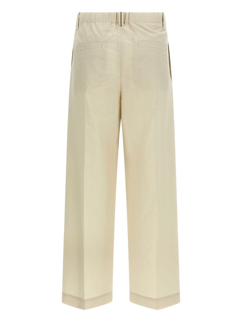 BRUNELLO CUCINELLI Pantaloni a palazzo avorio 