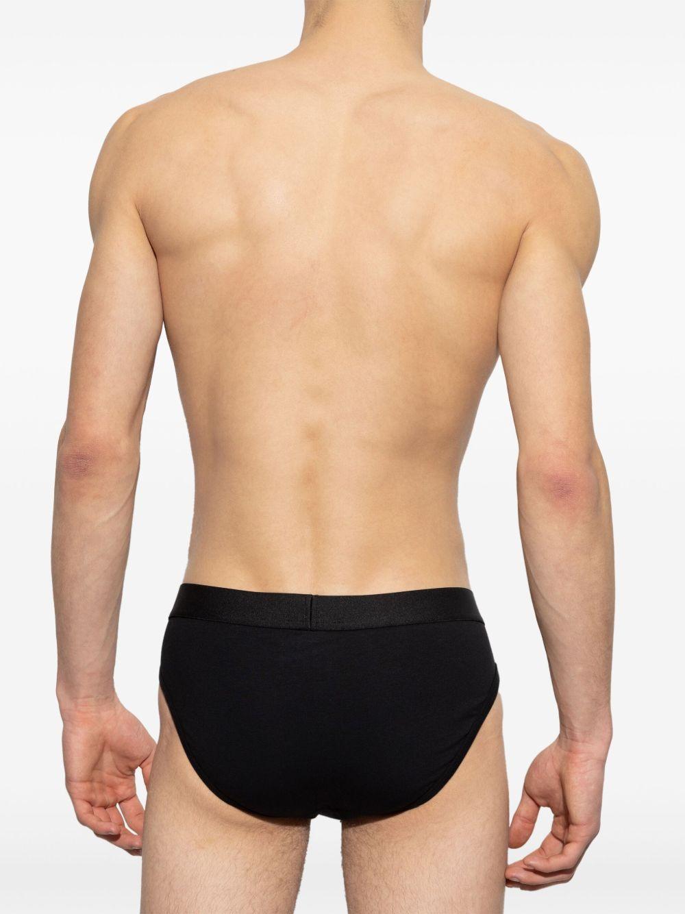 DSQUARED2 Slip neri con logo bianco 