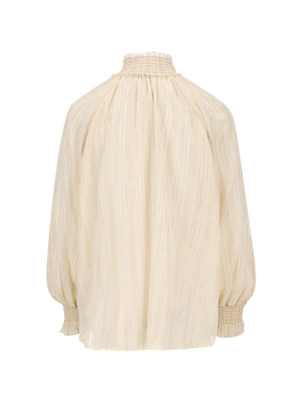 ZIMMERMANN Camicia a maniche lunghe Aster in cotone misto seta con bottoni 