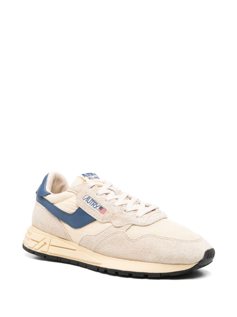 AUTRY Sneakers Reelwind beige e dettagli in blu 
