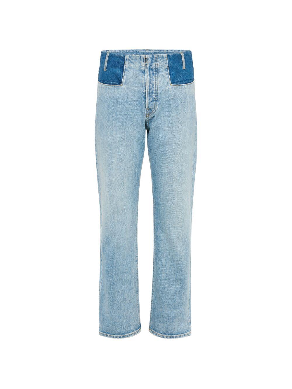 MAISON MARGIELA Jeans straight-leg in denim patchwork indaco 