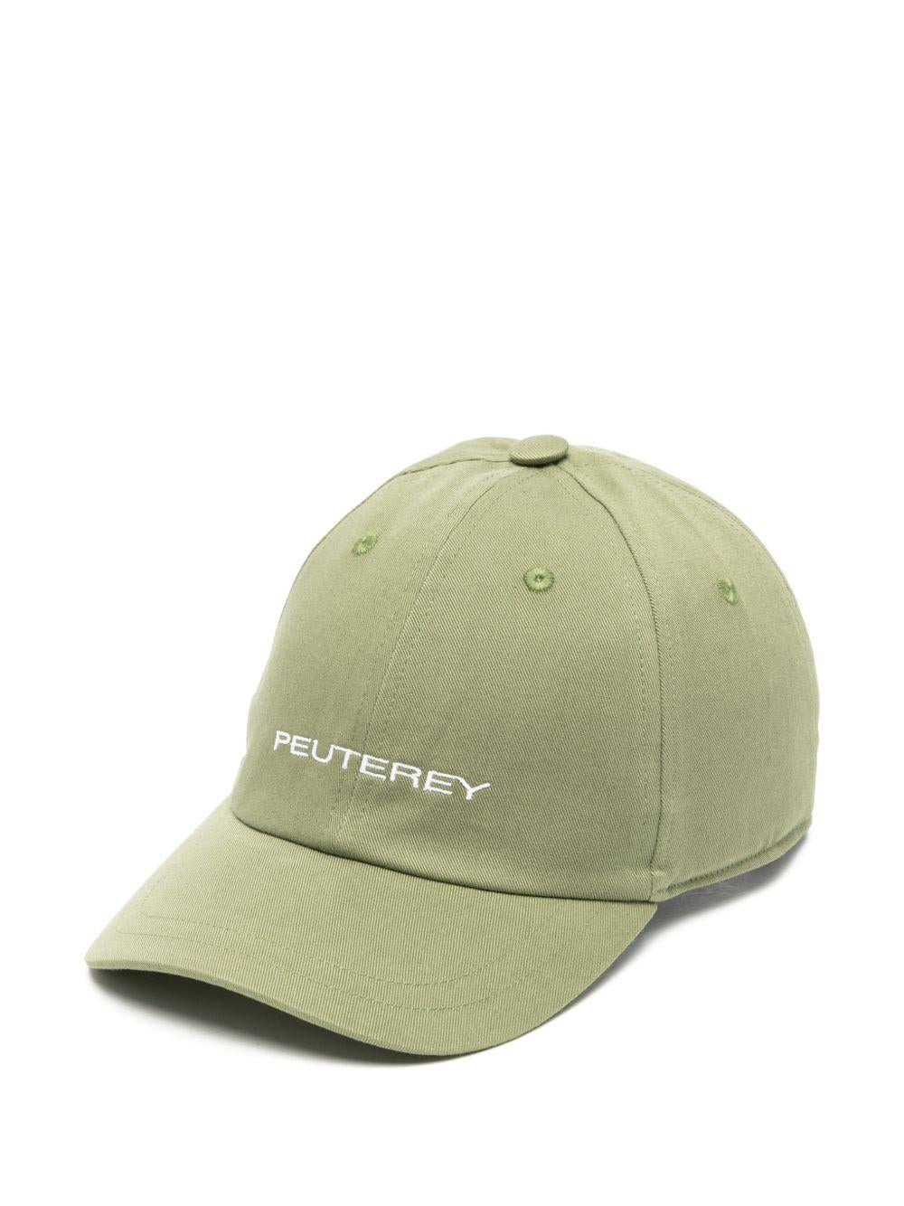 PEUTEREY Cappello baseball Debby in cotone verde con logo 