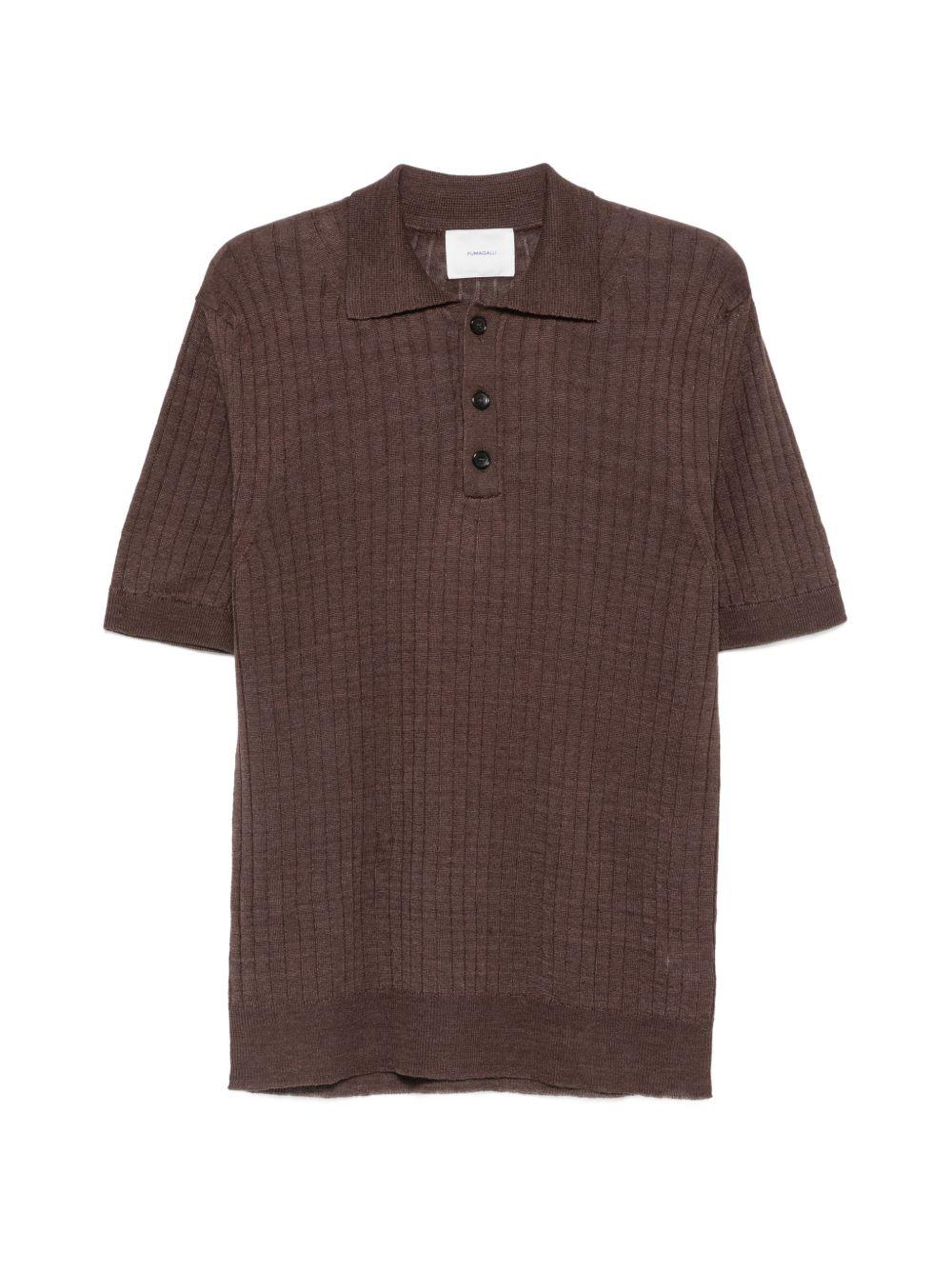 FUMAGALLI Polo Mono in maglia a coste marrone 