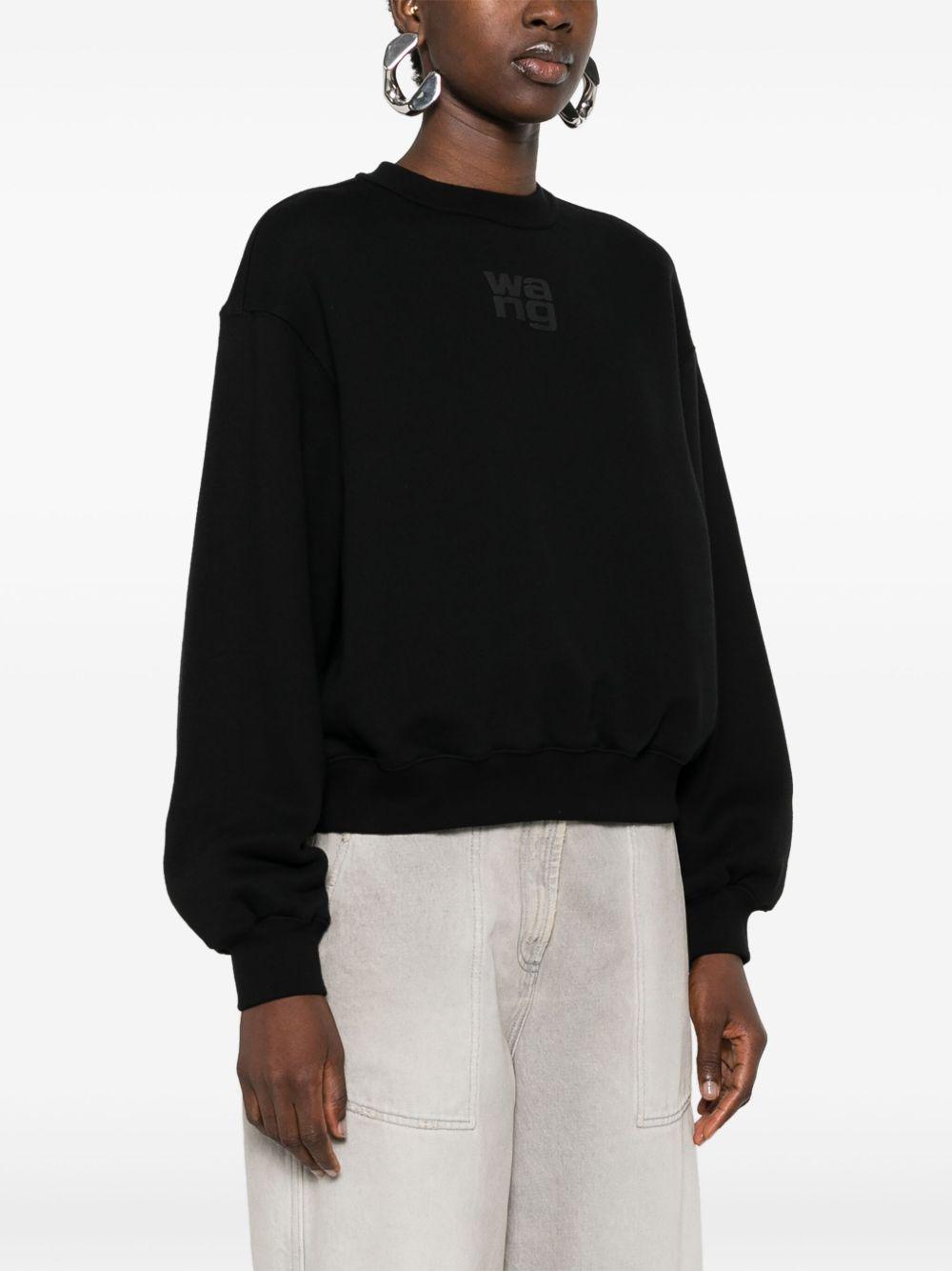 ALEXANDER WANG Felpa nera con logo 