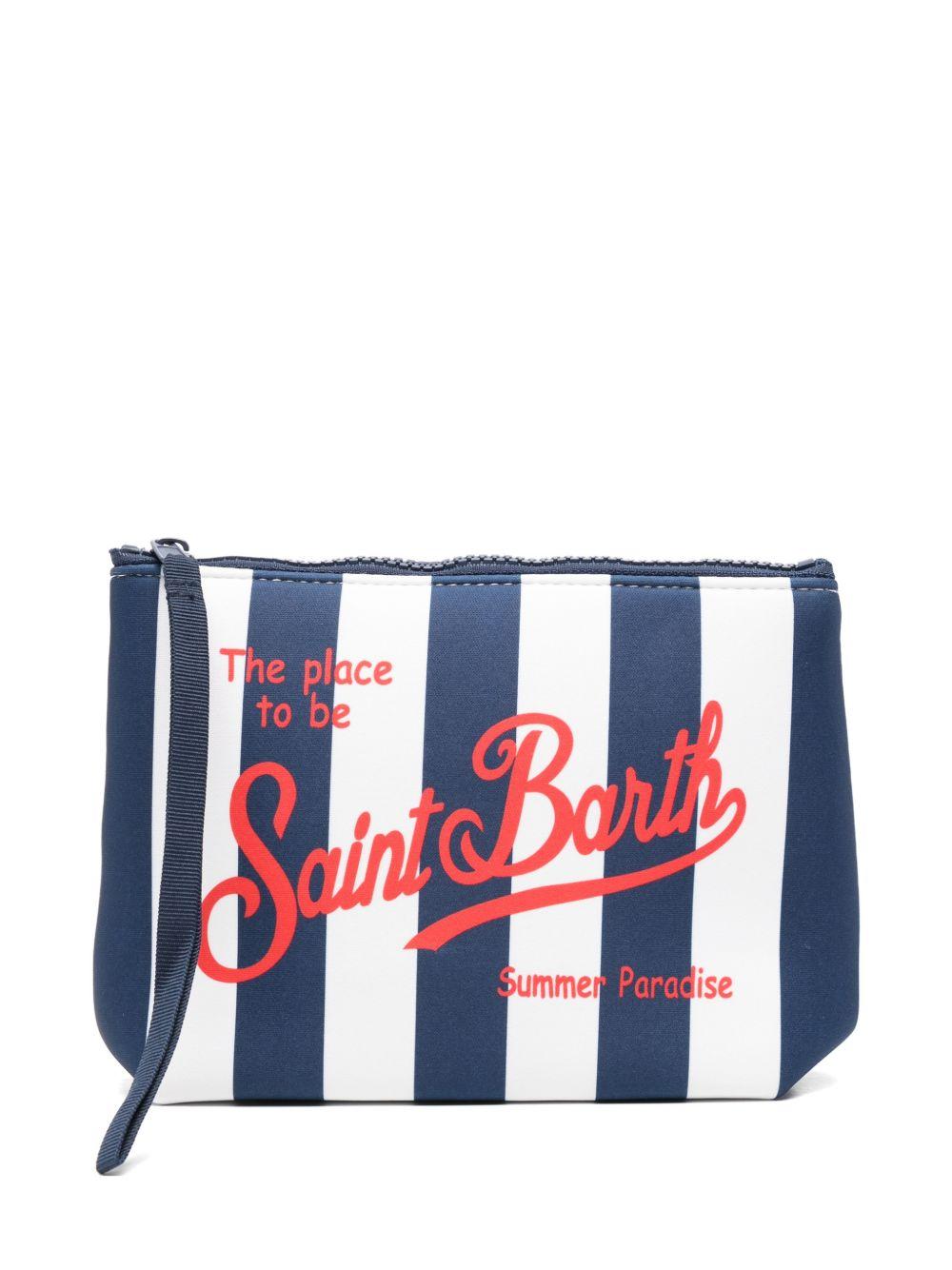 MC2 SAINT BARTH Pochette Aline a righe blu e bianche 
