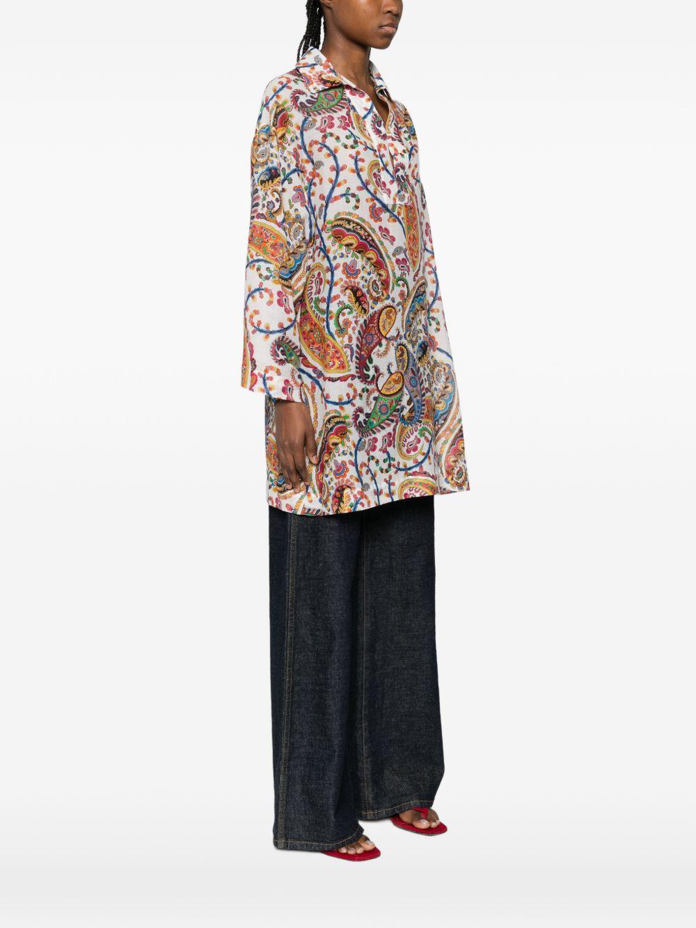 ETRO Camicia con stampa paisley in cotone multicolore 