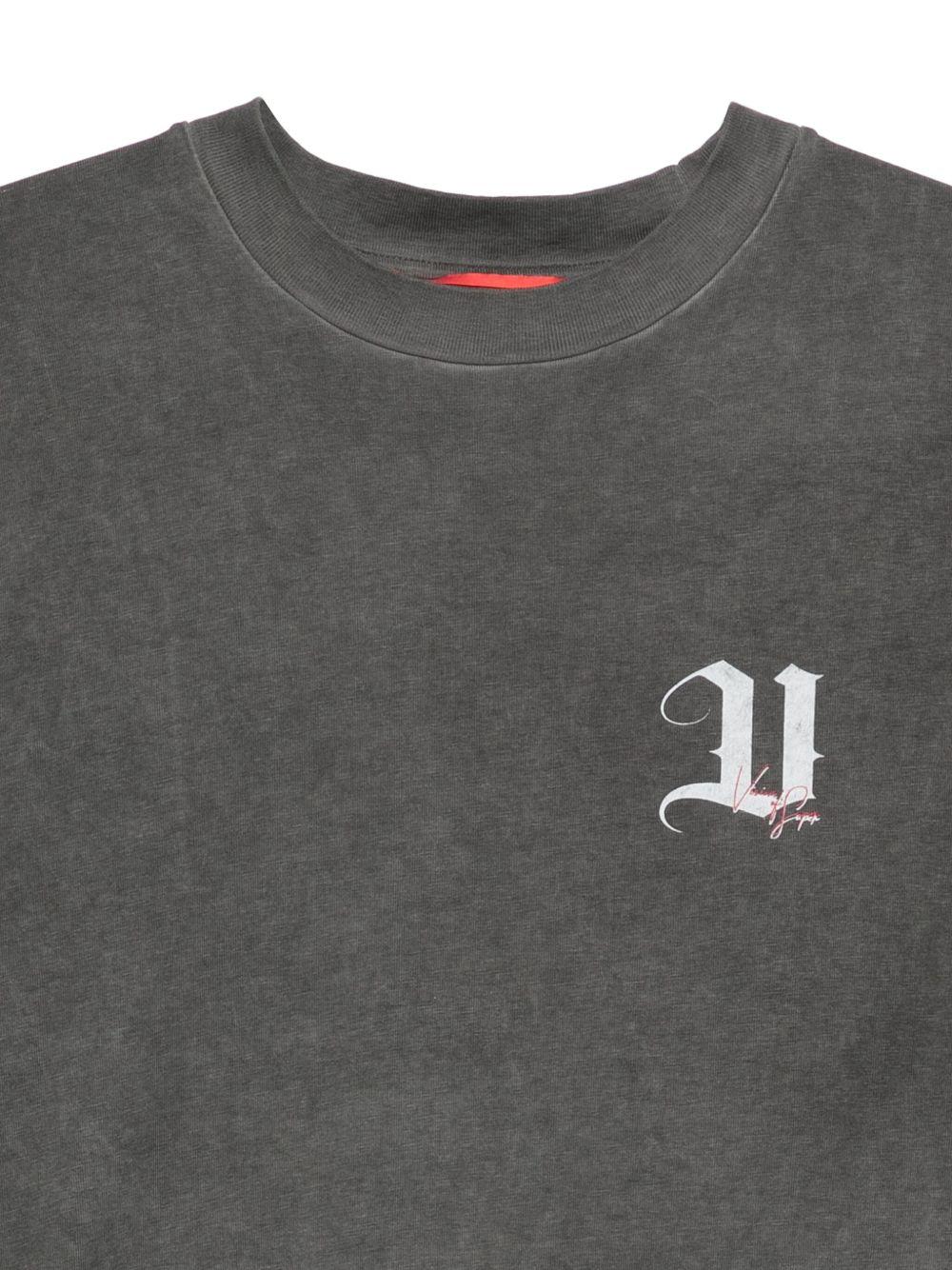 VISION OF SUPER T-shirt grigia con scollo rotondo 