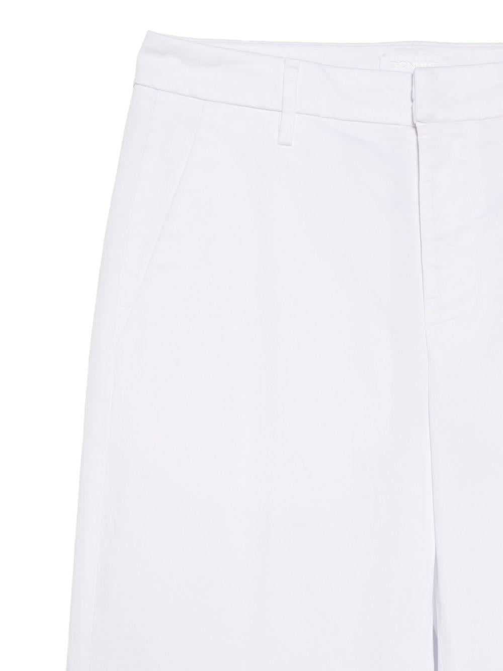 DONDUP Pantaloni Janice wide leg bianchi 