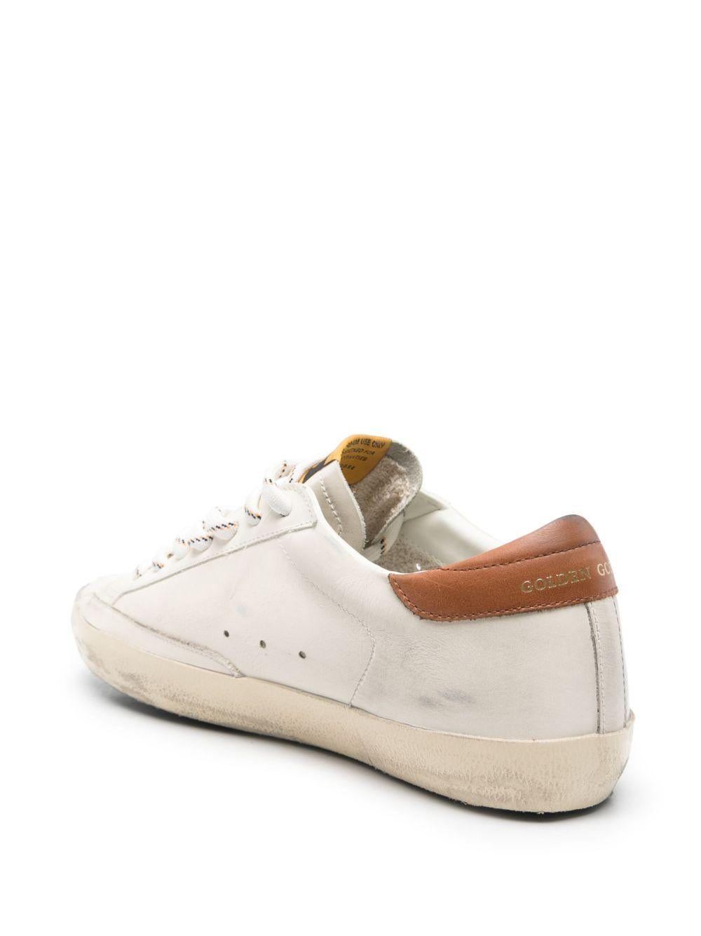 GOLDEN GOOSE Sneakers 'Super-Star' bianco e arancione 