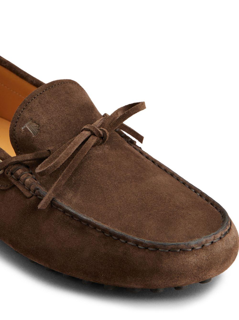 TODS Mocassini marroni in pelle scamosciata 