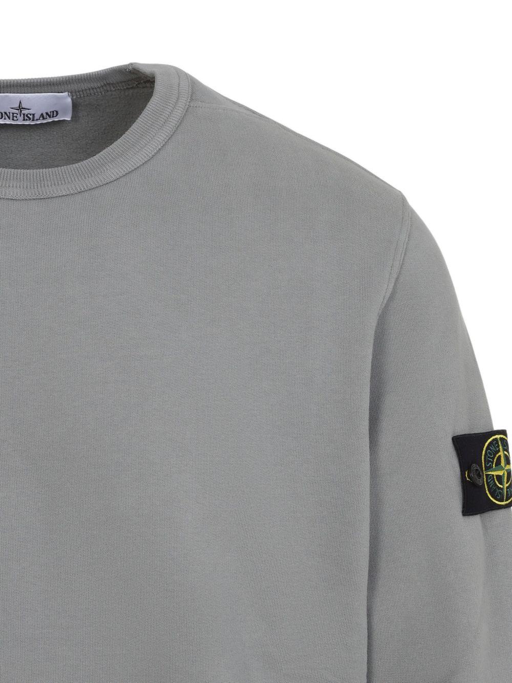 STONE ISLAND Felpa girocollo con patch logo<BR/> 
