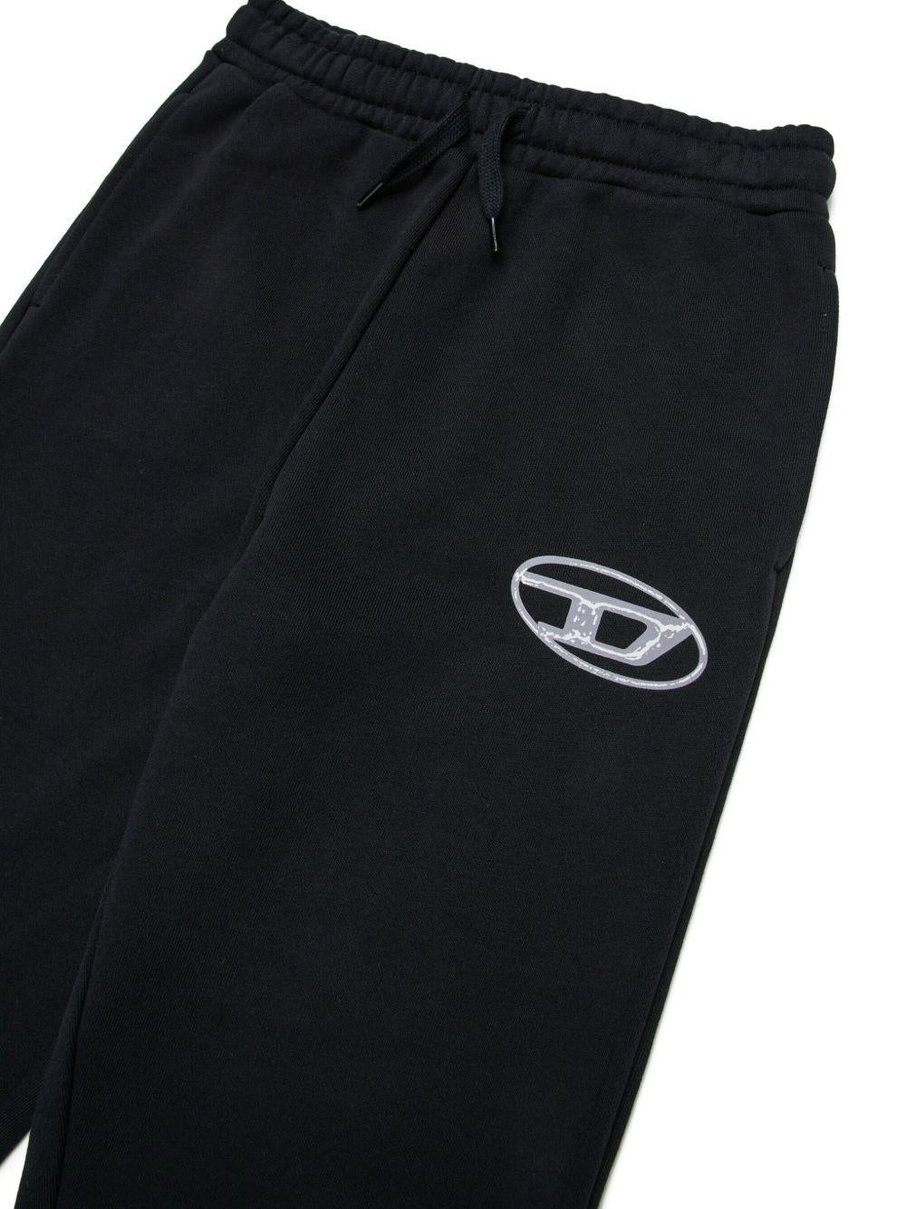 DIESEL Pantaloni sportivi neri con logo 