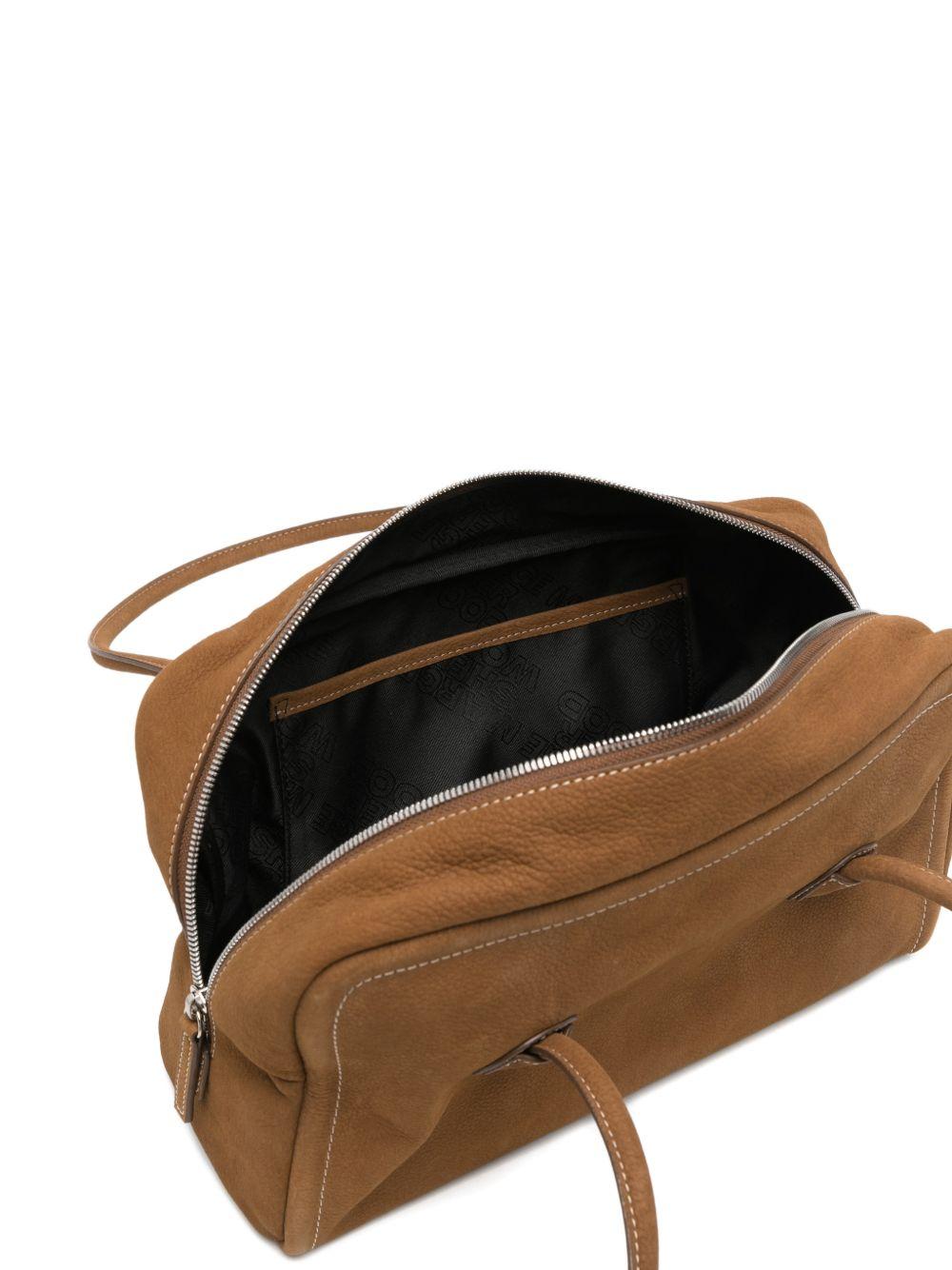 MARGESHERWOOD Borsa a spalla Soft Boston in suede marrone 