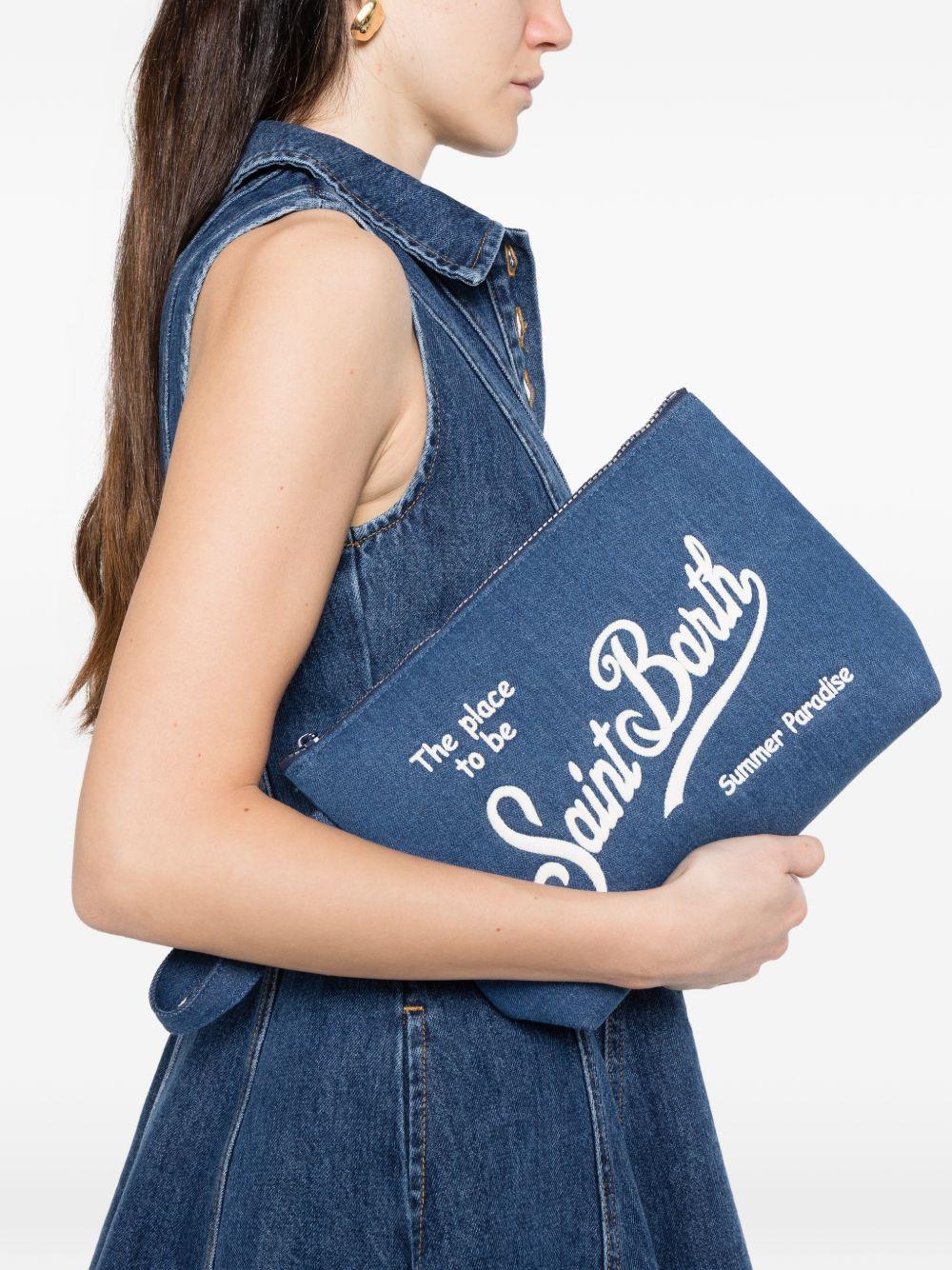 MC2 SAINT BARTH Pochette Aline Denim blu 