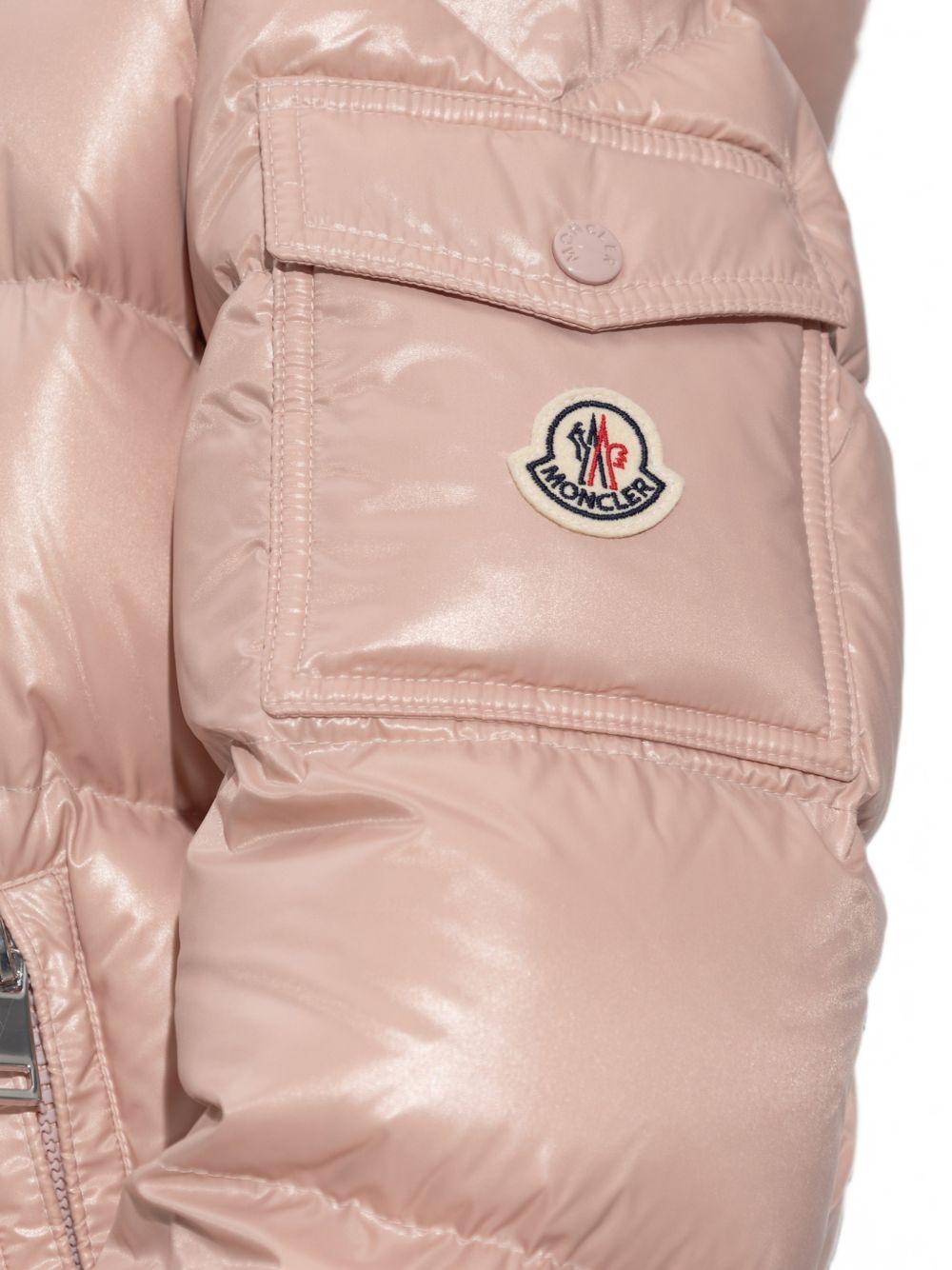 MONCLER Piumino Maire rosa cipria con cappuccio 