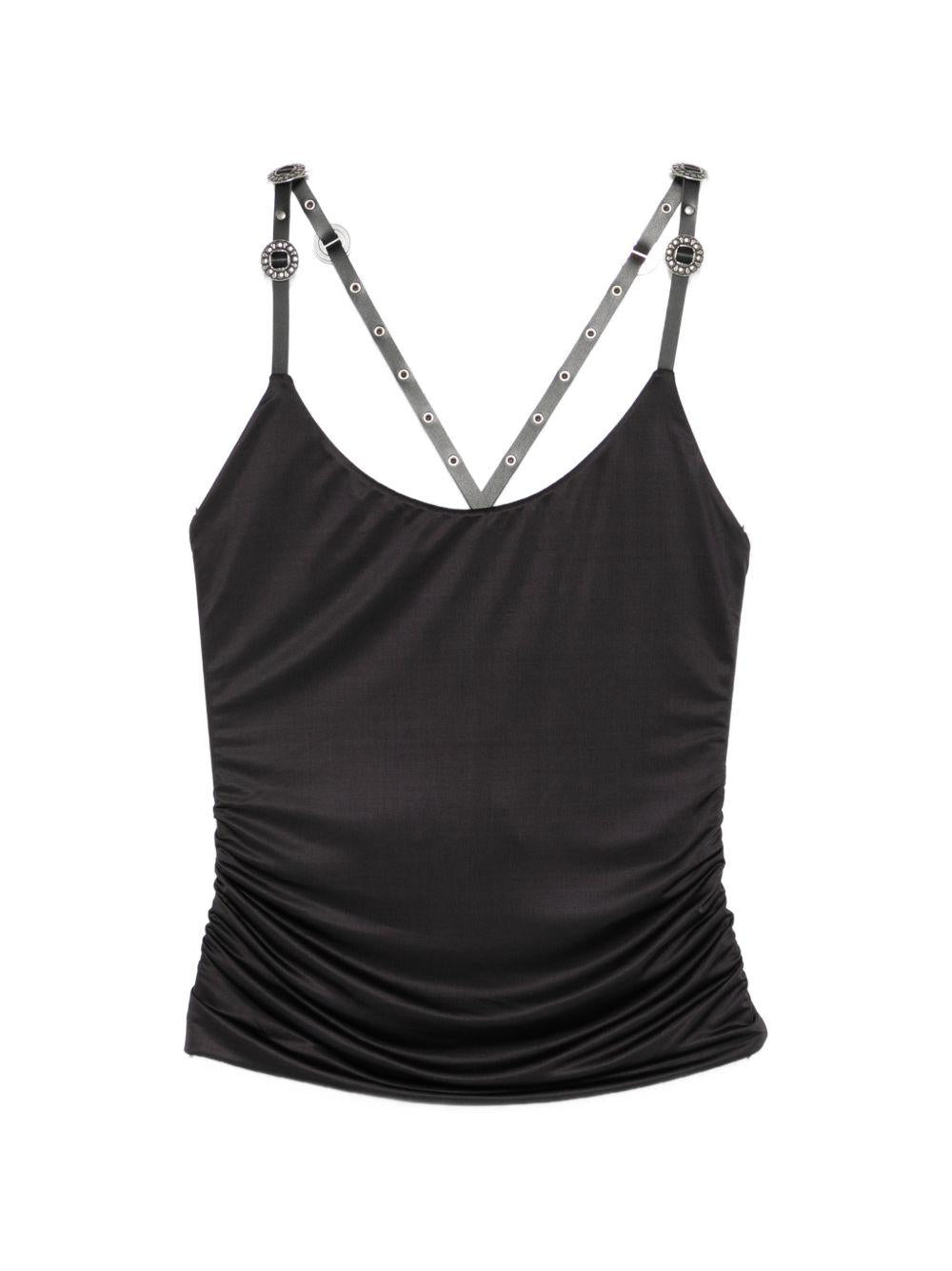 PINKO Top canotta Barletta nero 