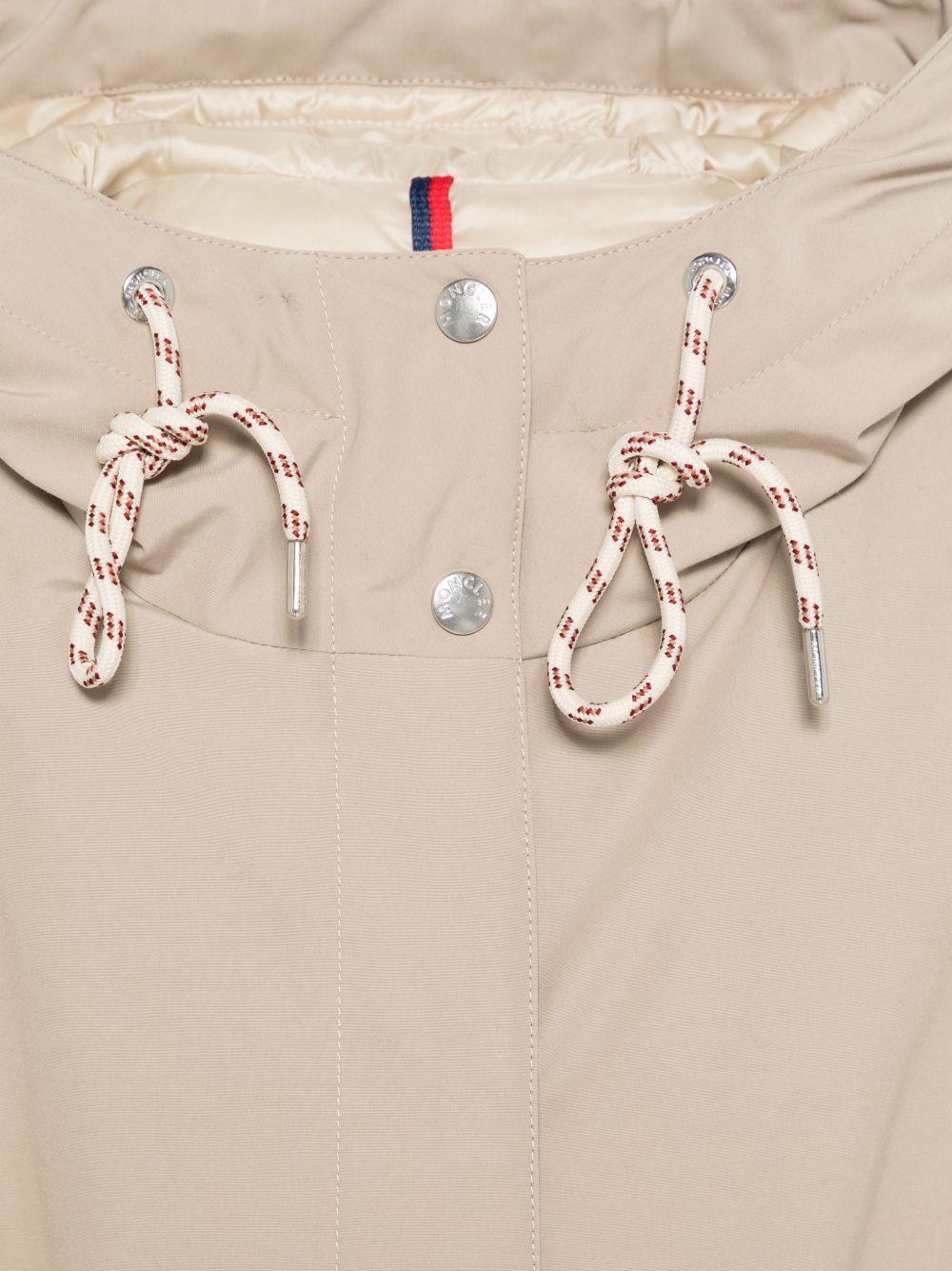 MONCLER Giacca impermeabile beige con cappuccio 