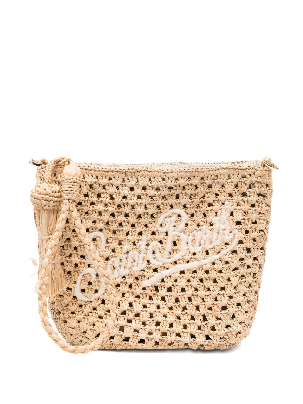 MC2 SAINT BARTH Pochette Raffia Pouch in rafia beige 