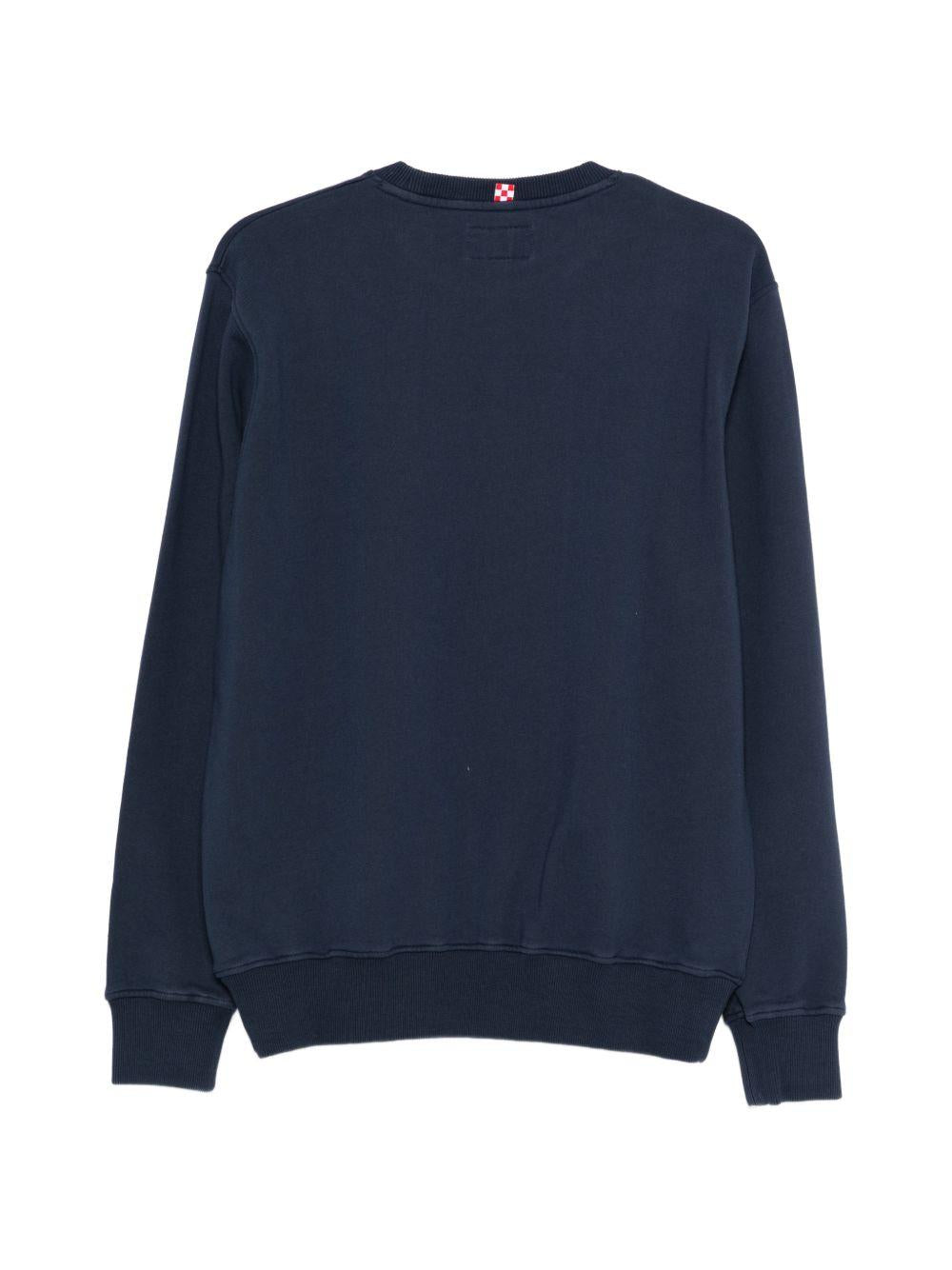MC2 SAINT BARTH Felpa Ponza girocollo in cotone blu navy 
