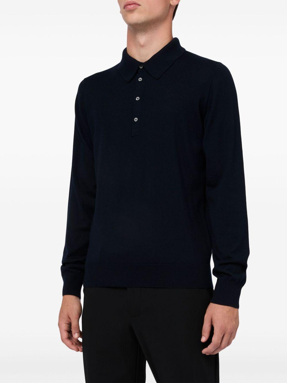 PIACENZA CASHMERE Polo in lana blu 