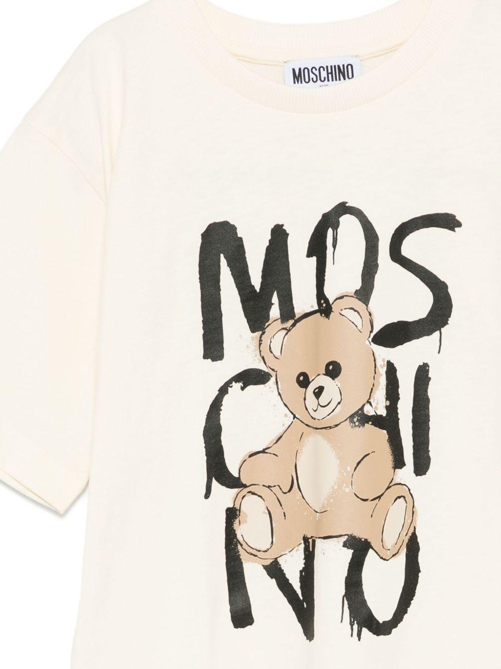 MOSCHINO T-shirt da bambino in cotone avorio 