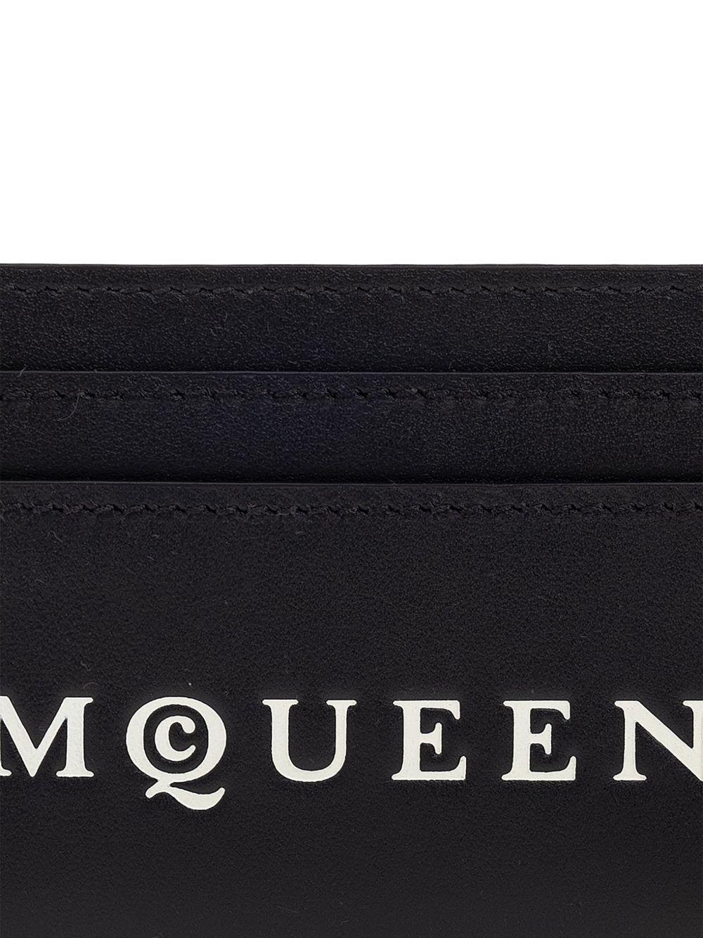 ALEXANDER McQUEEN Portacarte in pelle con stampa 