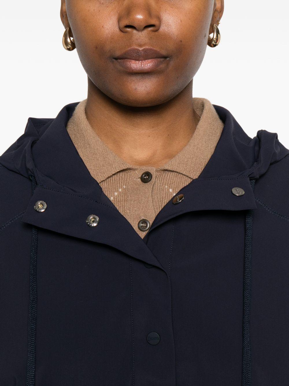 HERNO Felpa con cappuccio e maniche a 3/4 