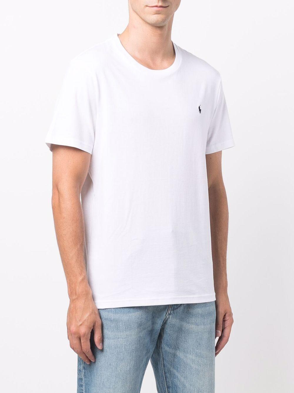 POLO RALPH LAUREN T-shirt in cotone bianco con logo 