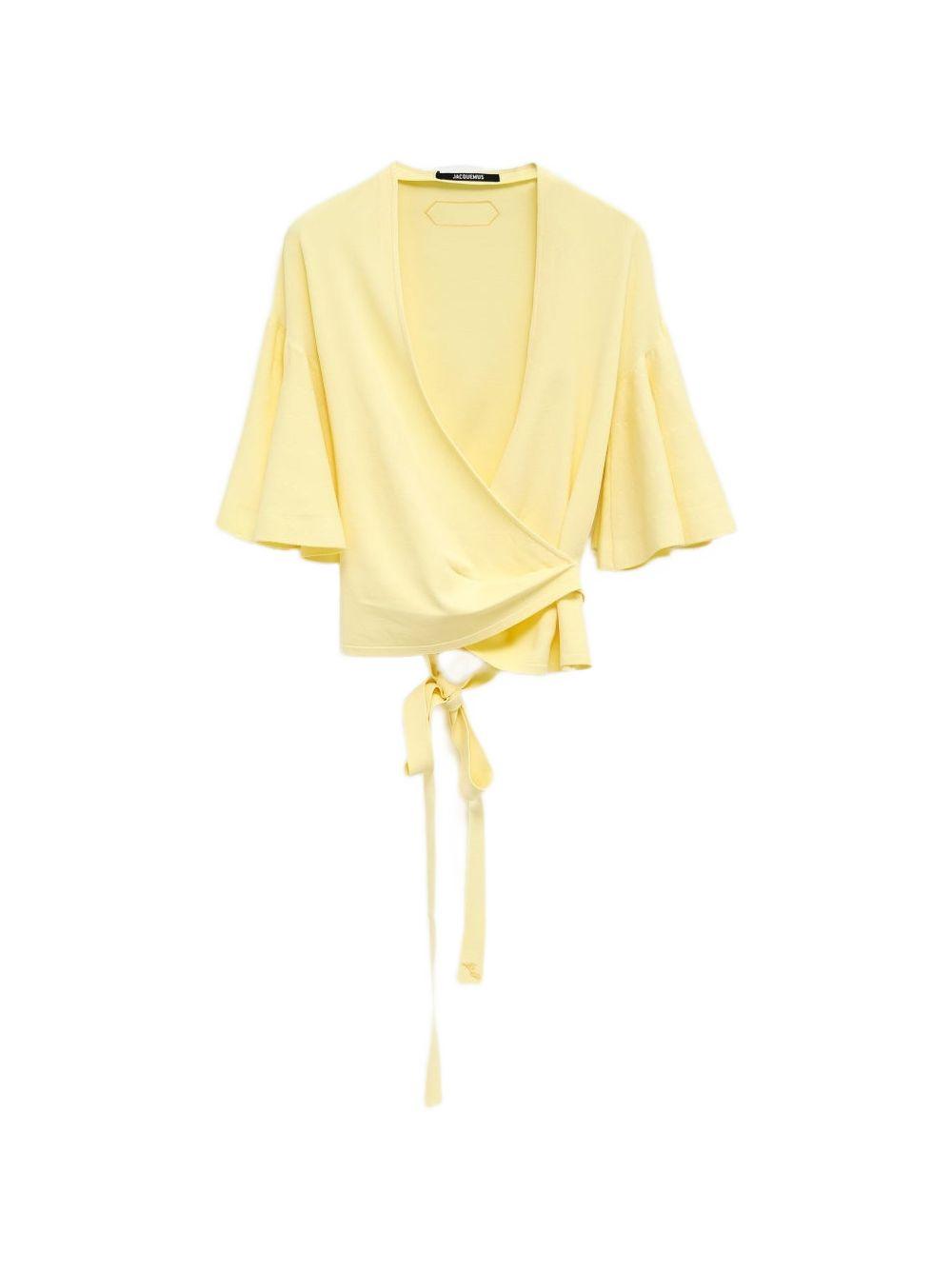 JACQUEMUS Maglia Paysan giallo pastello 