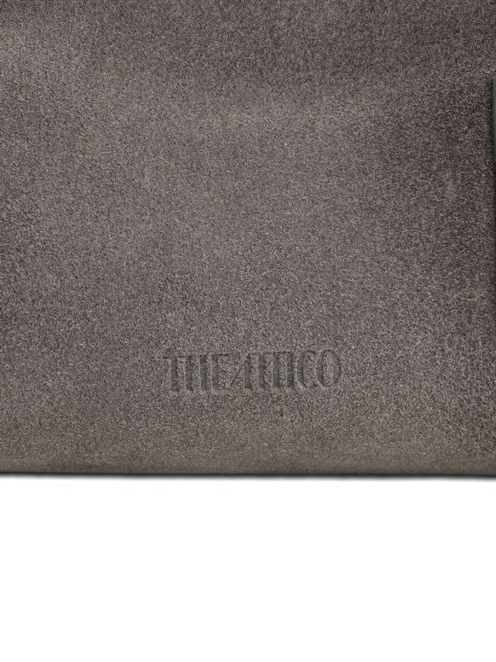 THE ATTICO Borsa a spalla La Passeggiata Small in suede grigio 