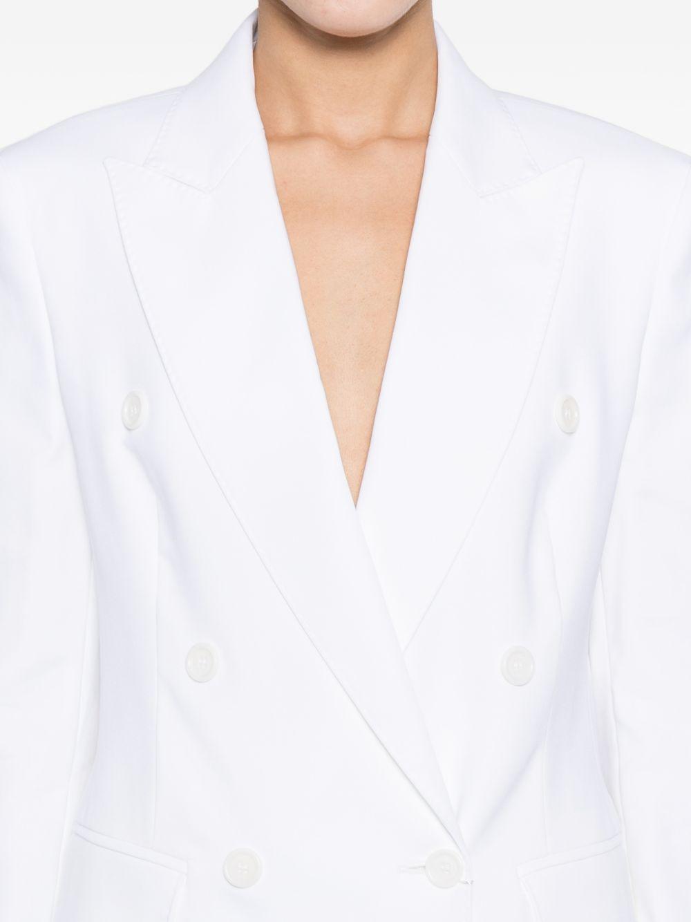 MAX MARA Blazer Pagella in cotone bianco doppiopetto 