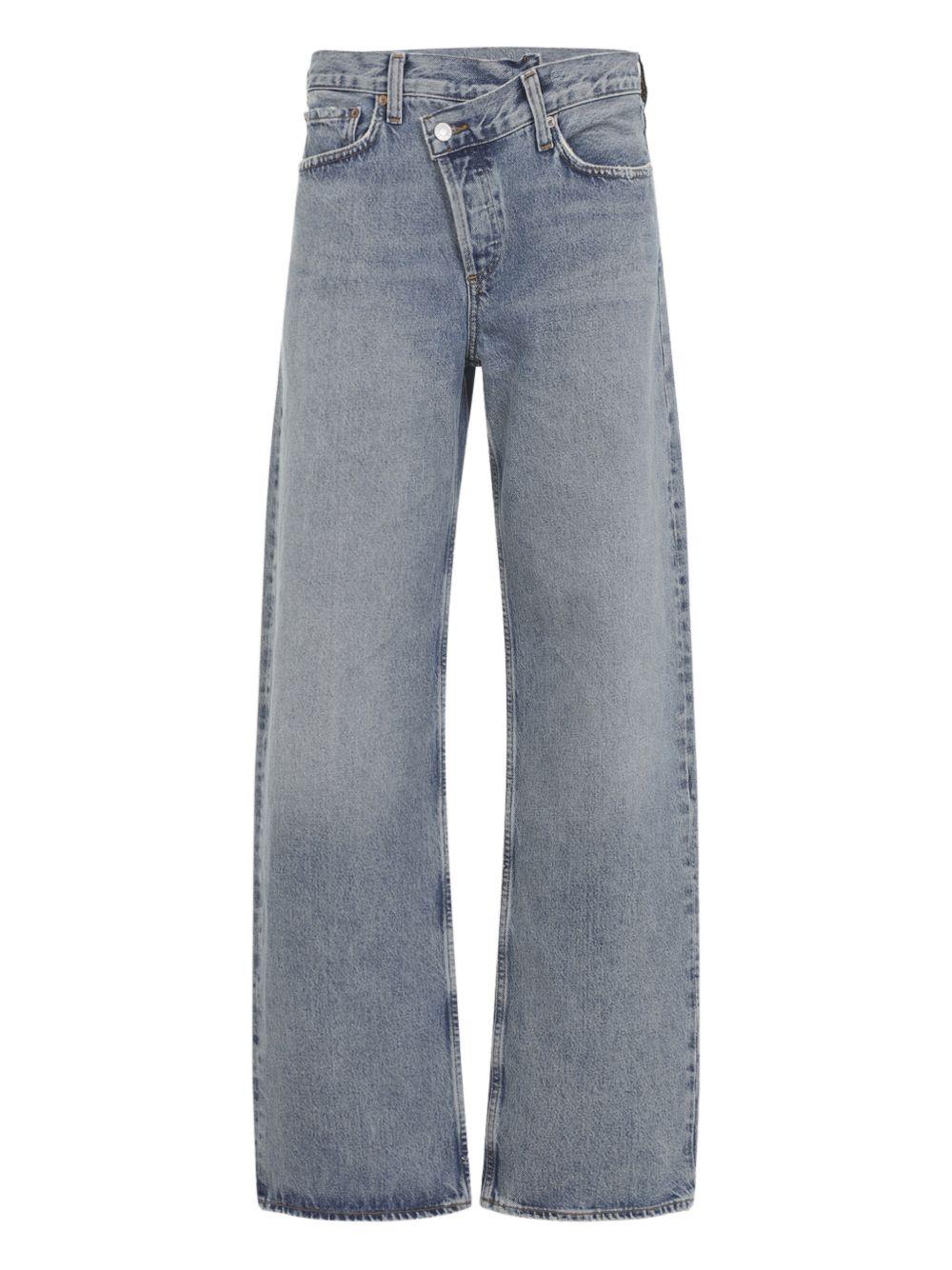 AGOLDE Jeans criss cross Arc in cotone denim blu 