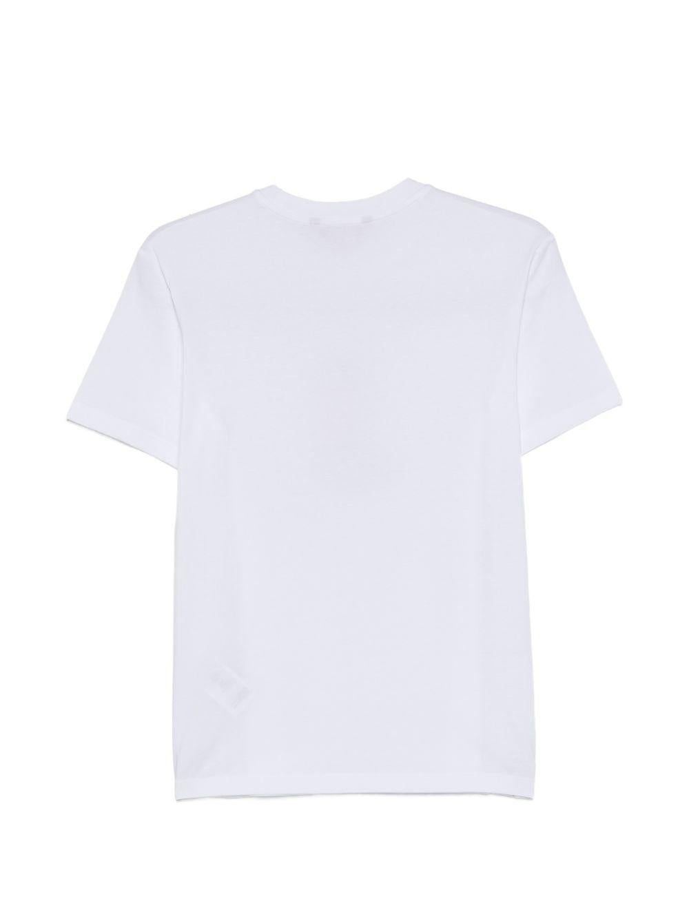 BARBOUR T-shirt con stampa in cotone bianco 