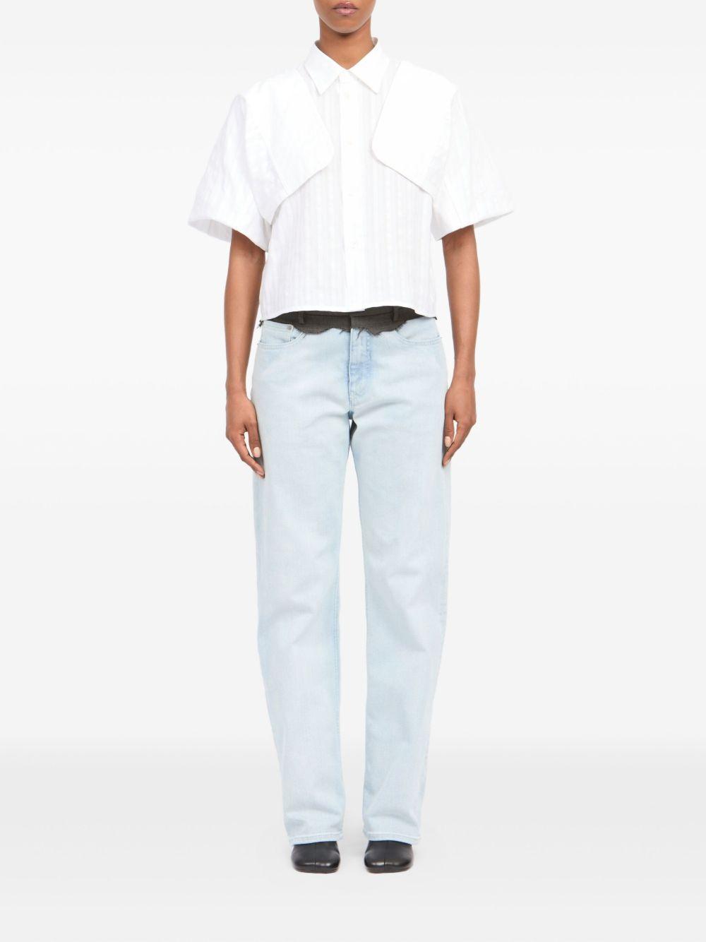 MM6 MAISON MARGIELA Camicia in jacquard bianca 