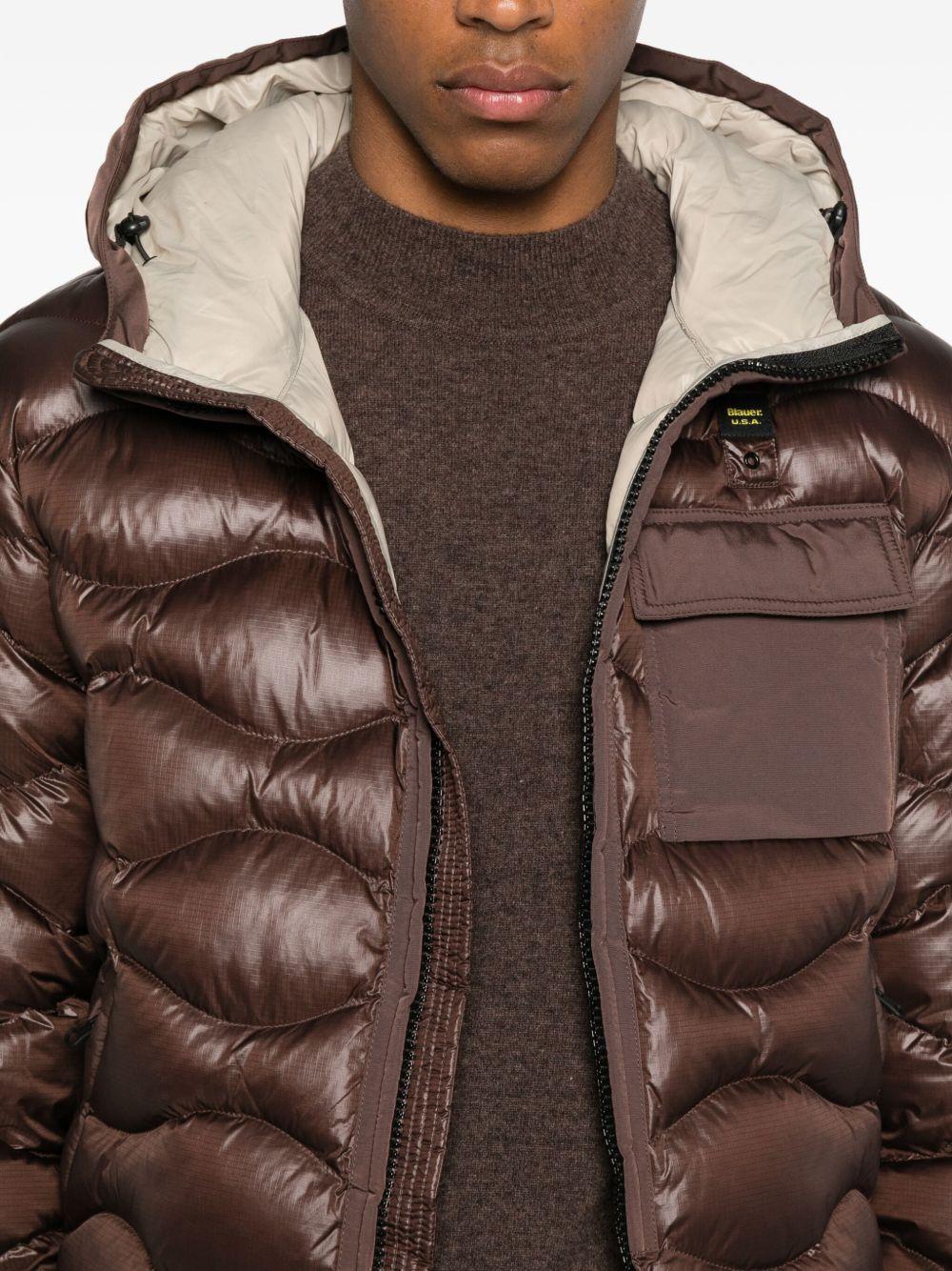 BLAUER Piumino con cappuccio marrone 