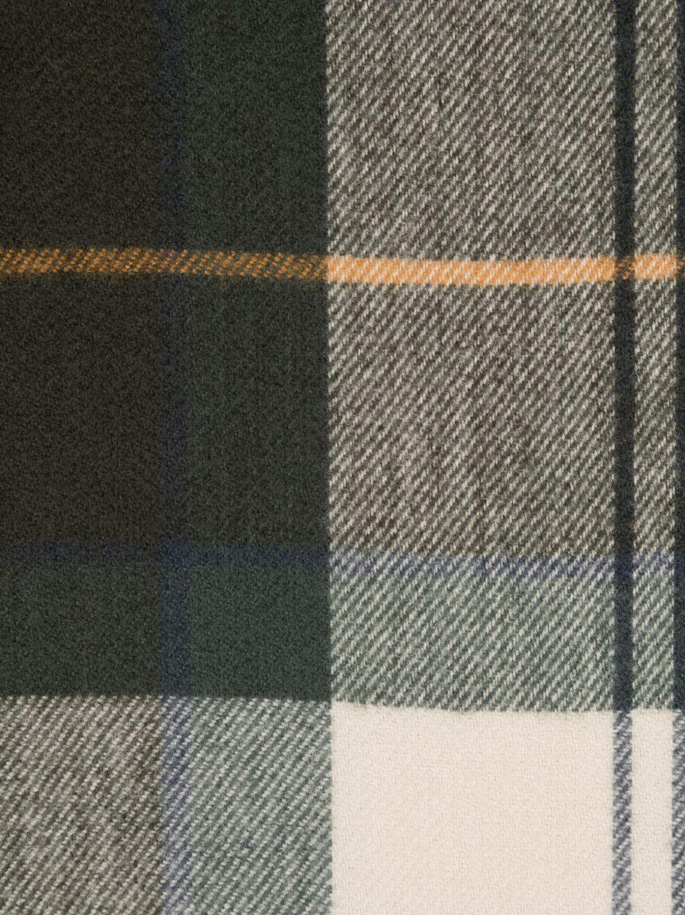 BARBOUR Sciarpa a quadri con frange 