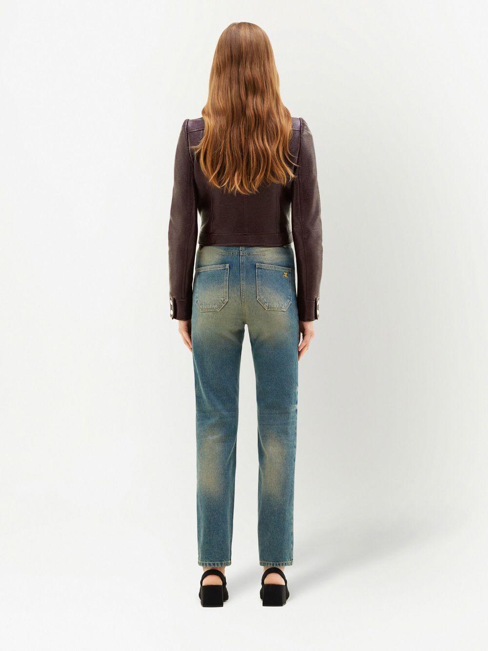 COURREGES Giacca 'Reedition' borgogna con logo 