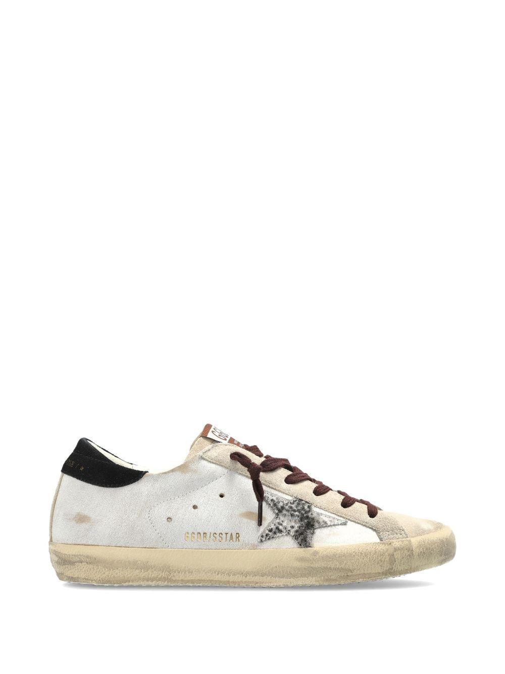 GOLDEN GOOSE Sneakers Super-Star in pelle con stella animalier 