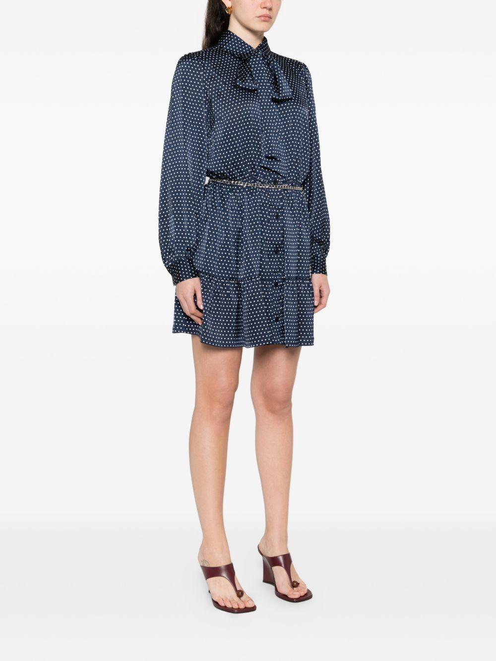 MICHAEL KORS Abito corto blu navy a pois 