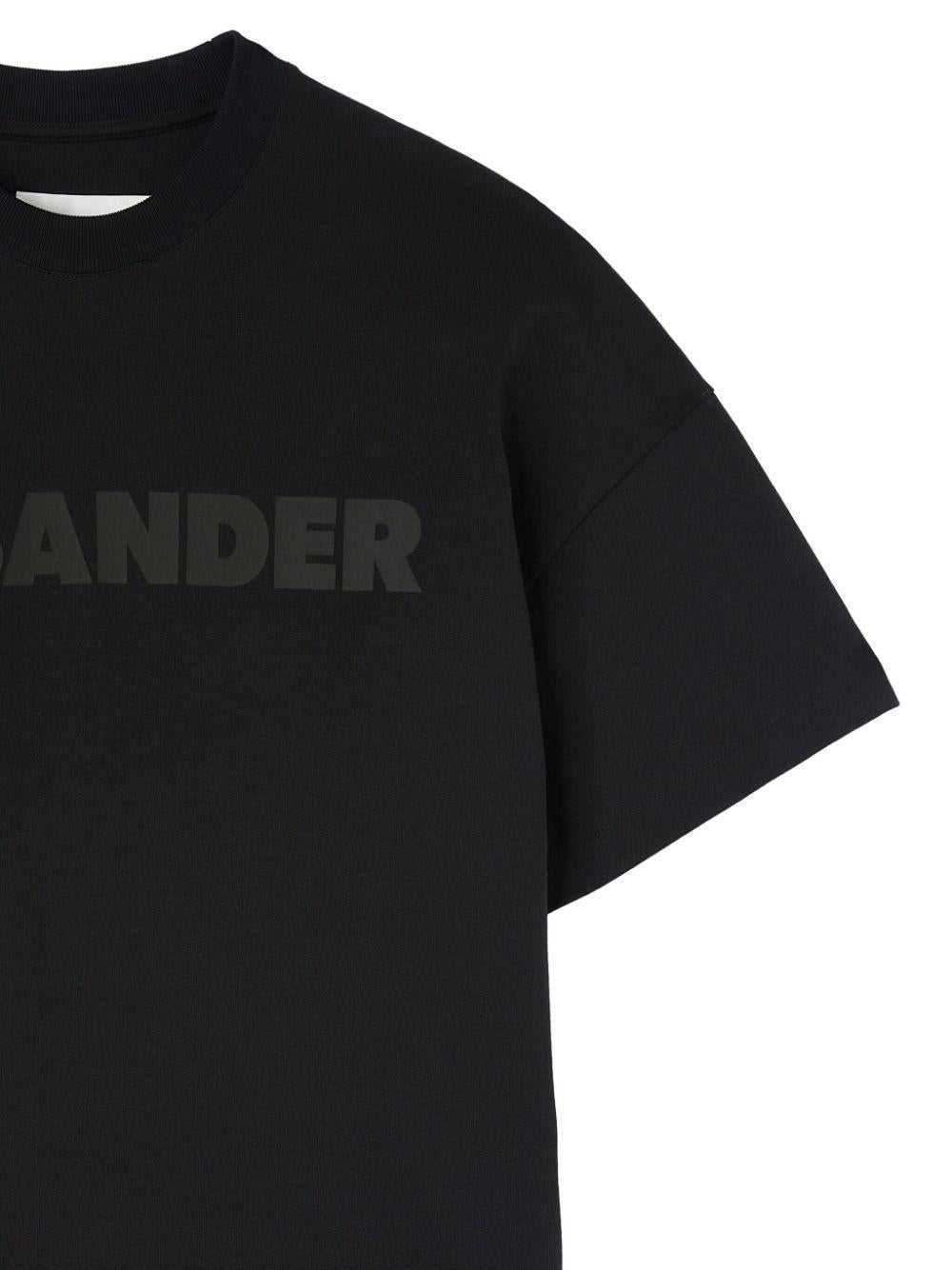 JIL SANDER T-shirt a maniche corte nera con logo 