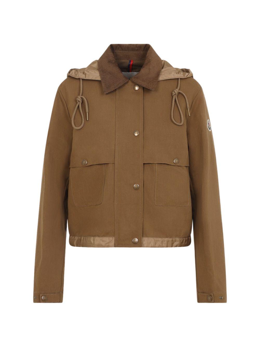MONCLER Giacca Aconitum color cuoio con bottoni 