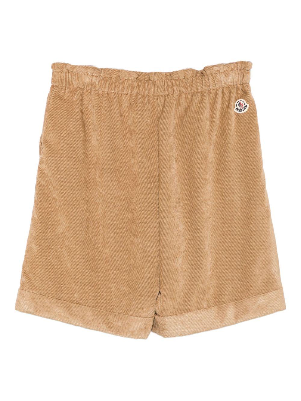 MONCLER Shorts in velluto beige 